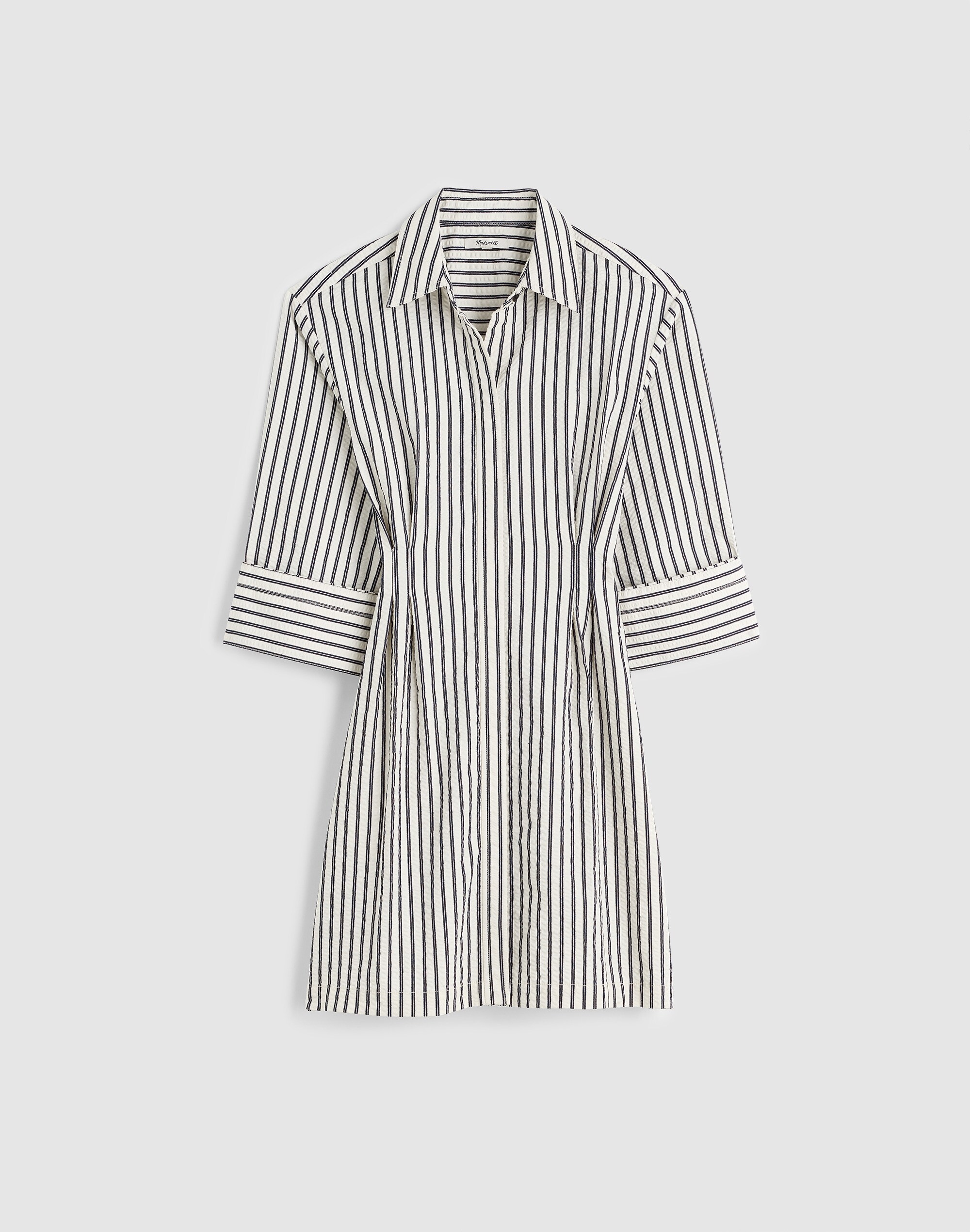 Tucked Mini Shirtdress