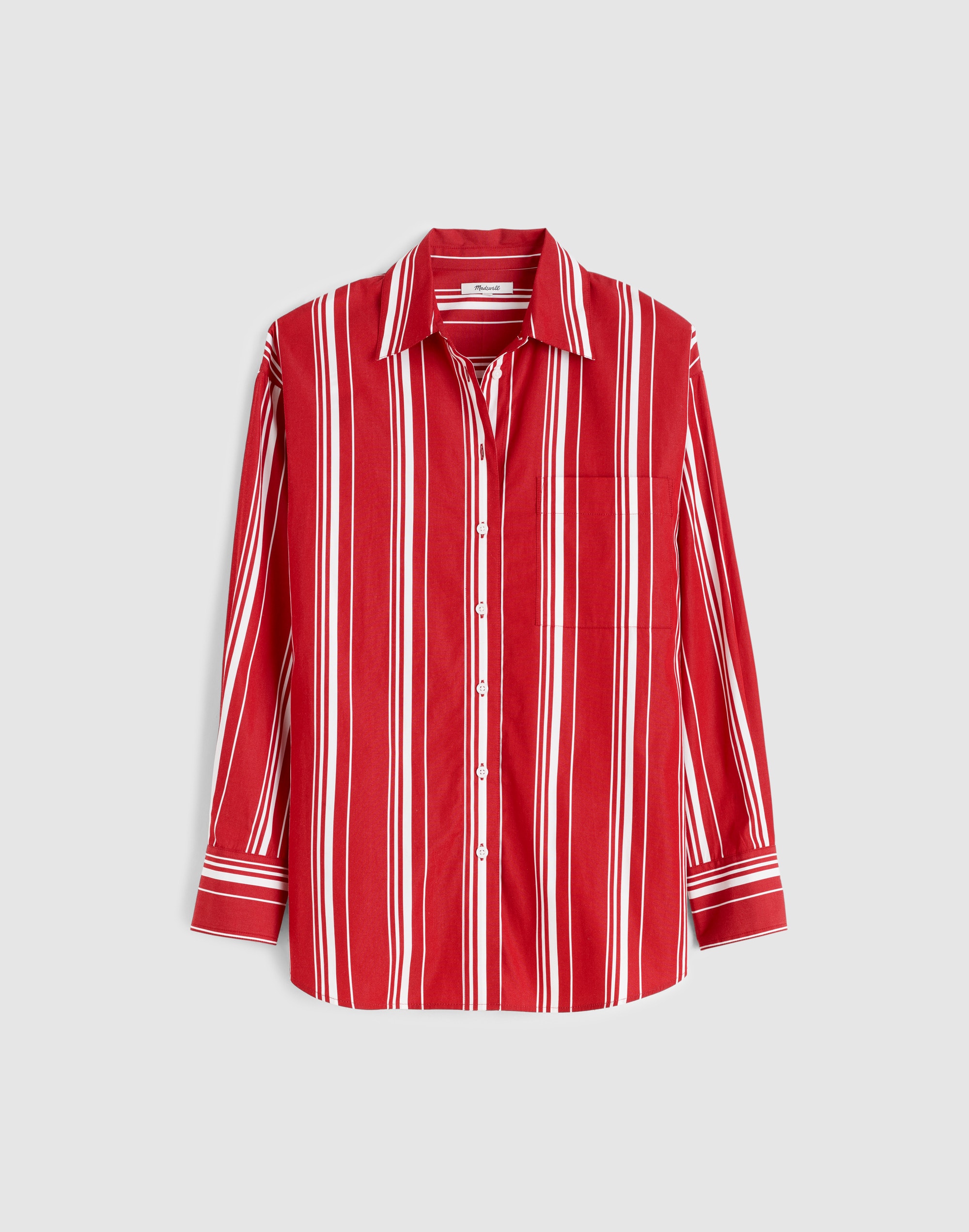 Oversized Button-Up Shirt in Poplin