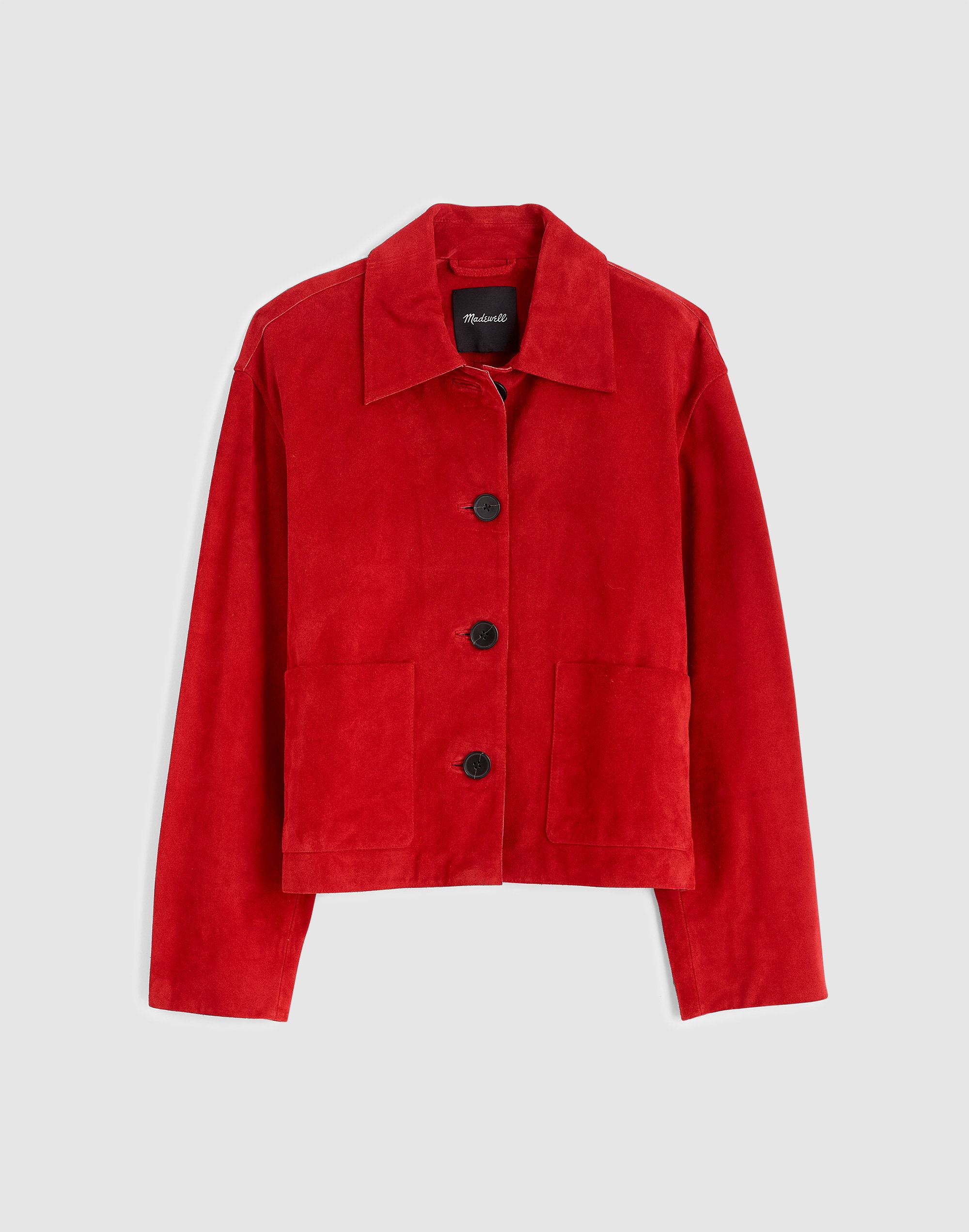 Boxy-Crop Jacket in Suede