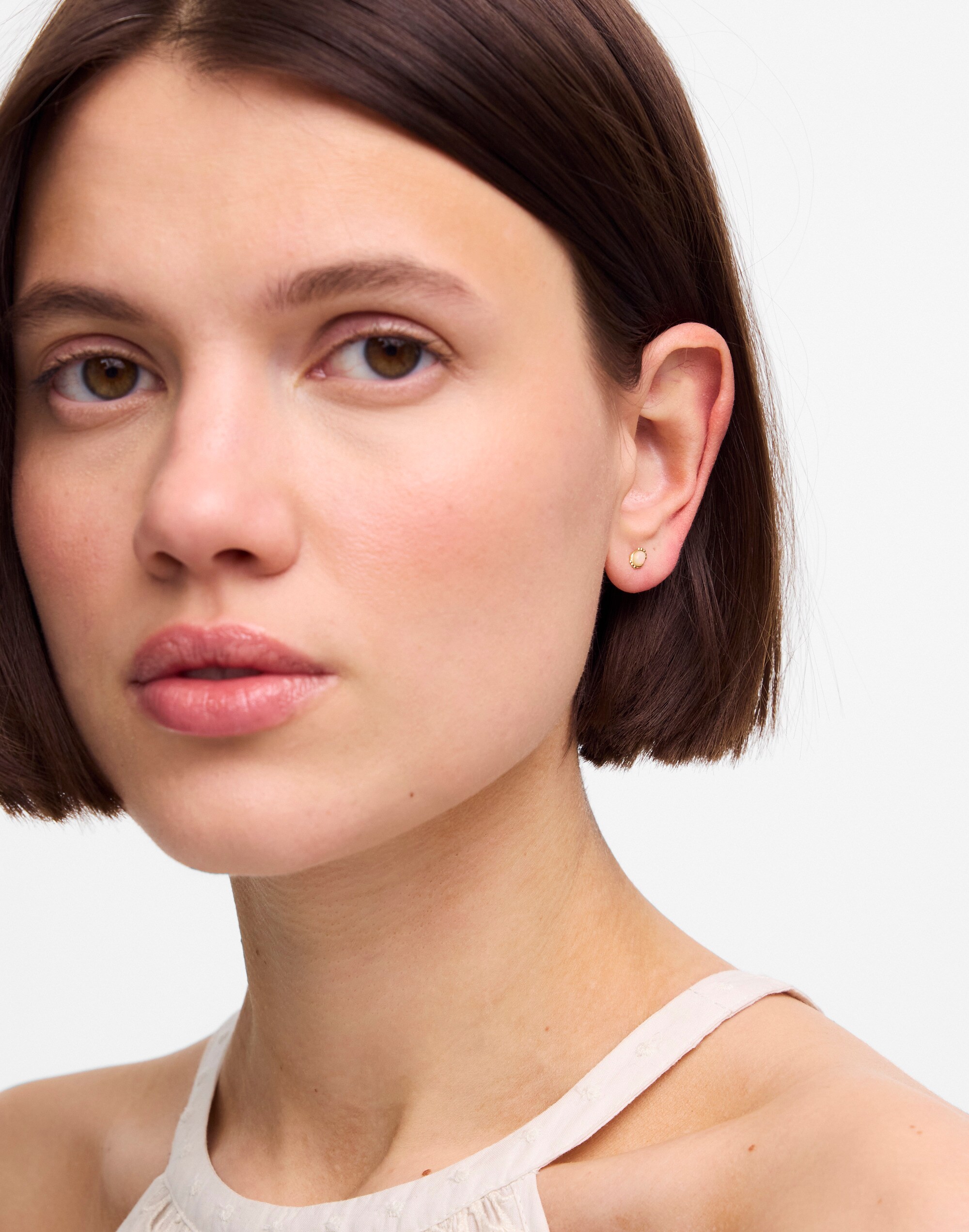 Demi-Fine Opal Stud Earrings