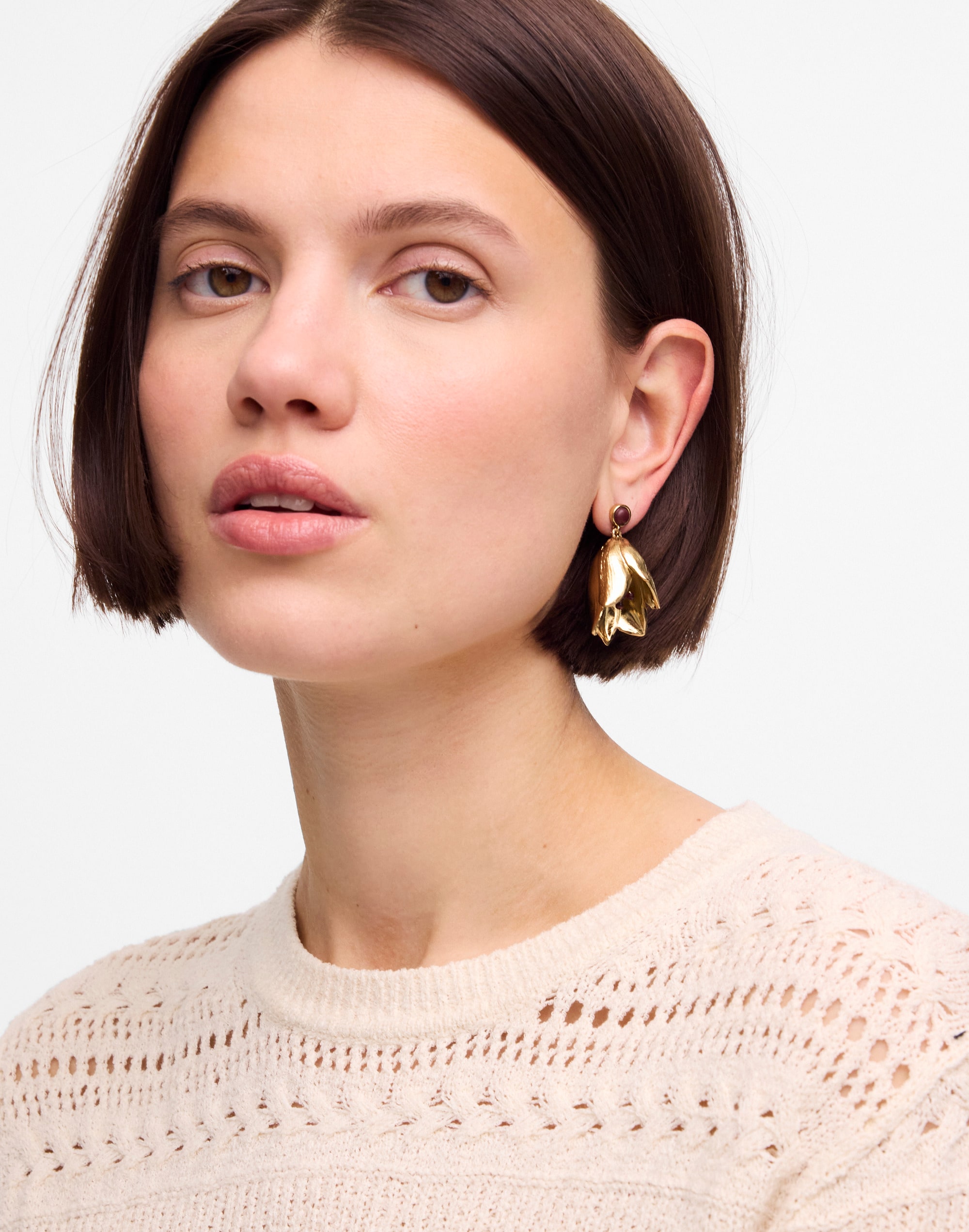 Semiprecious Lily Statement Earrings