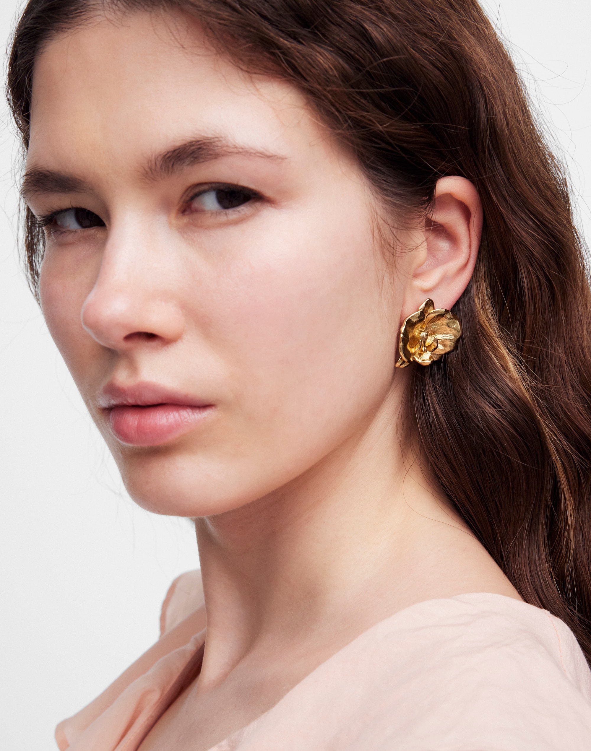 Orchid Statement Stud Earrings