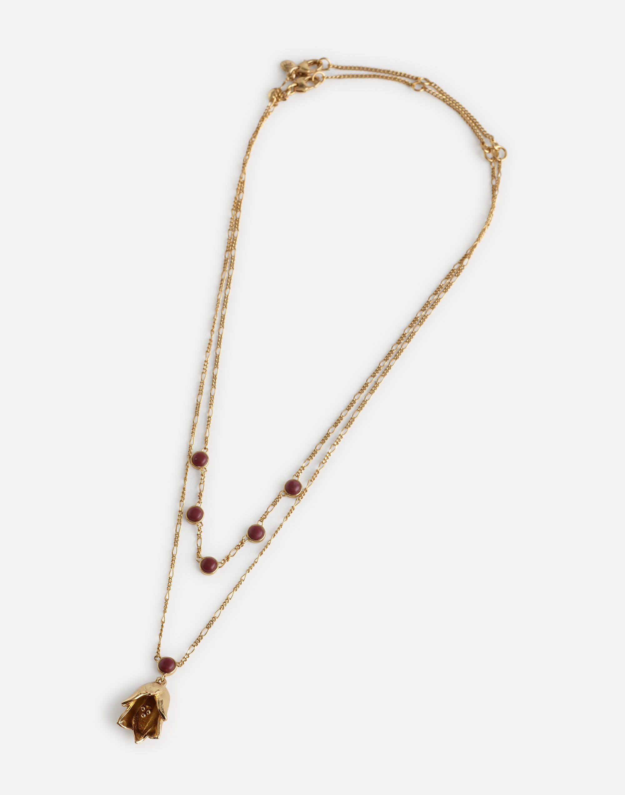 Two-Pack Semiprecious Lily Necklace Set