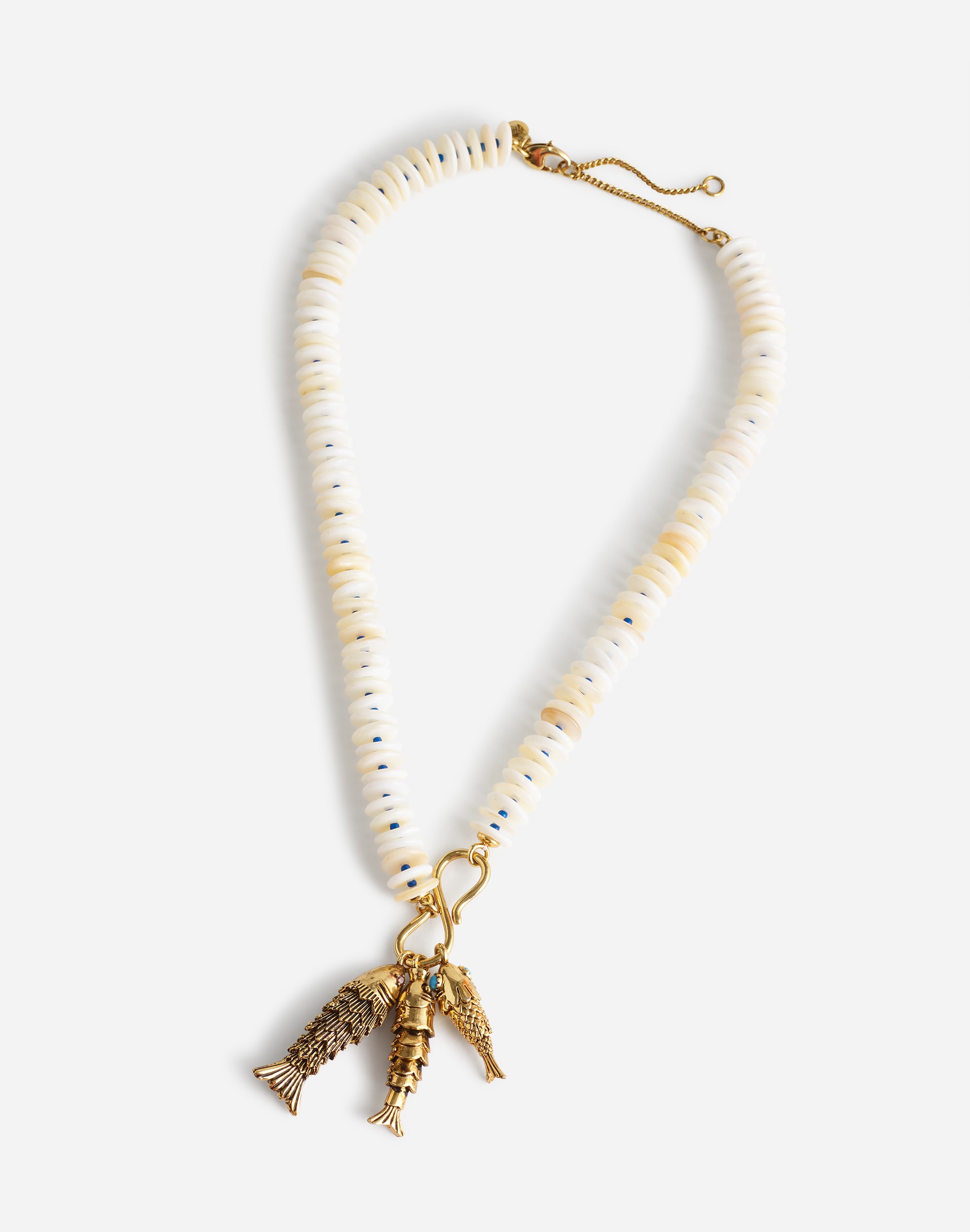 Beaded Fish Statement Necklace