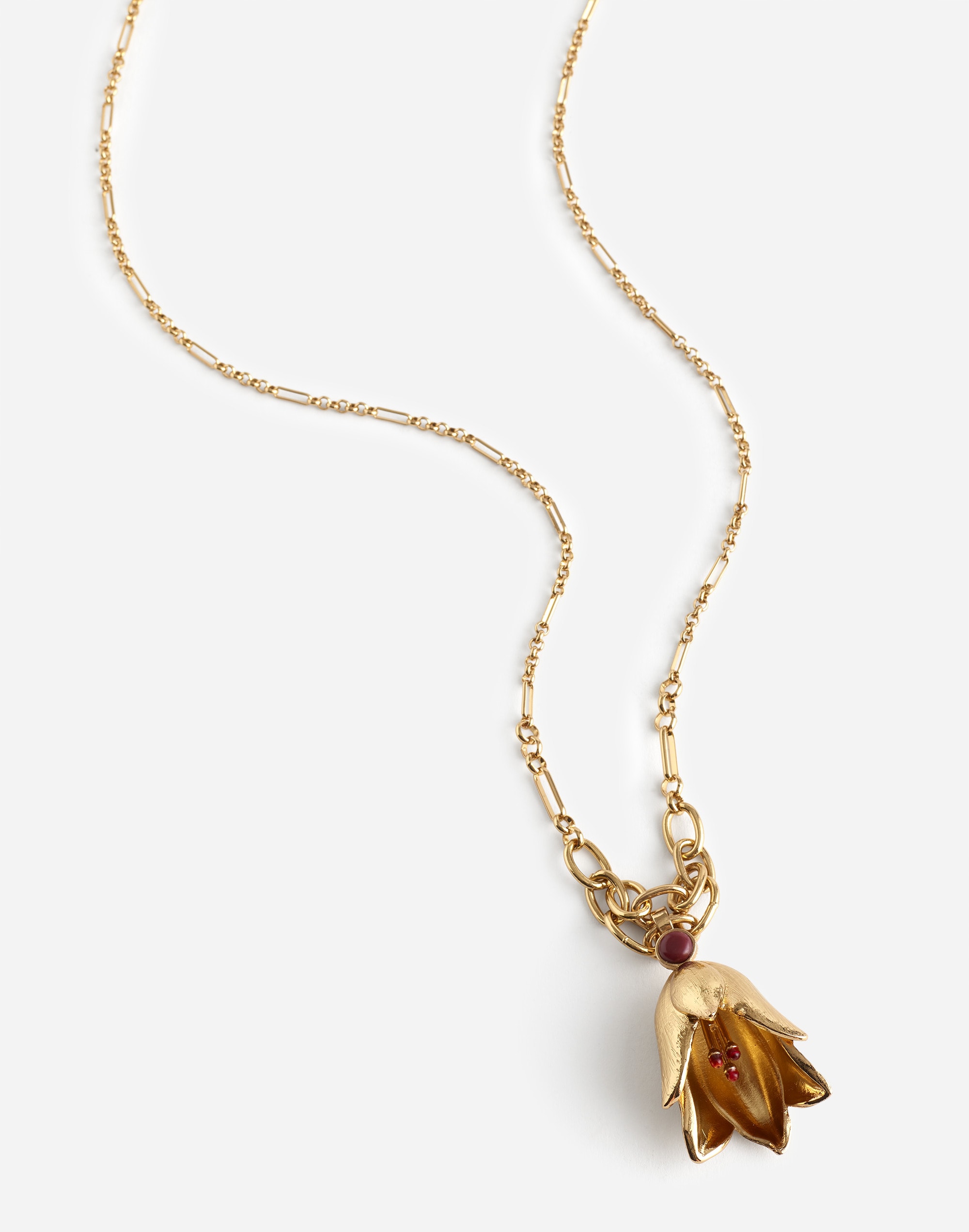 Semiprecious Lily Long Necklace