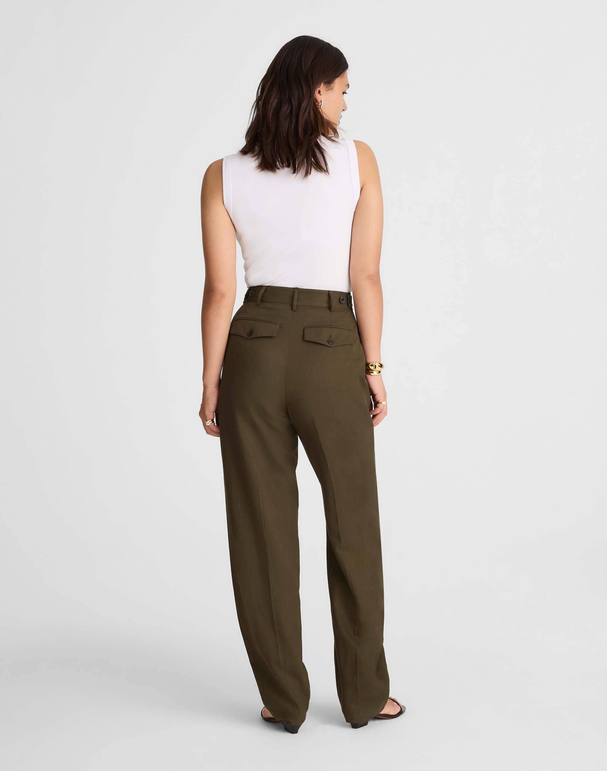 Tall High-Rise Barrel-Leg Pants Alternate Image 4