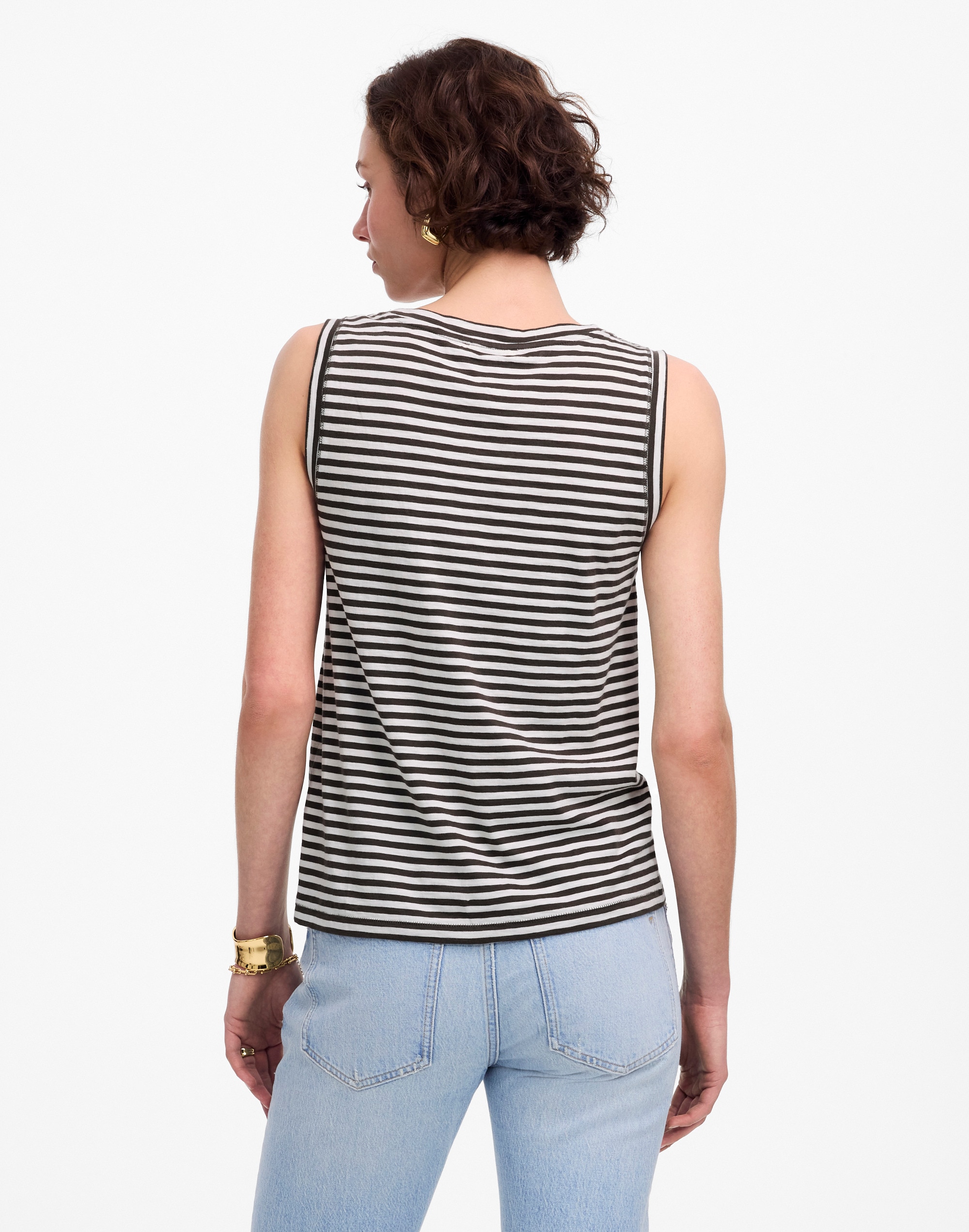 Slub Relaxed V-Neck Tank
