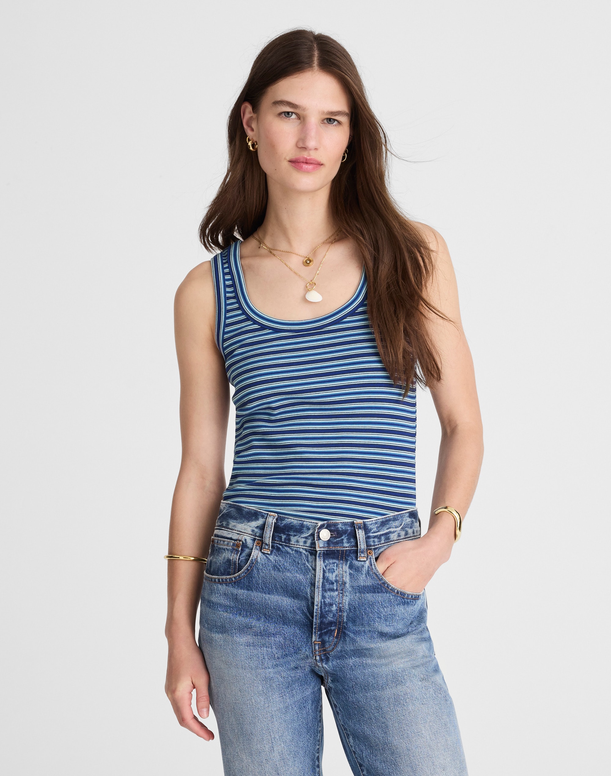 (Re)generative Cotton Ribbed Scoopneck Tank
