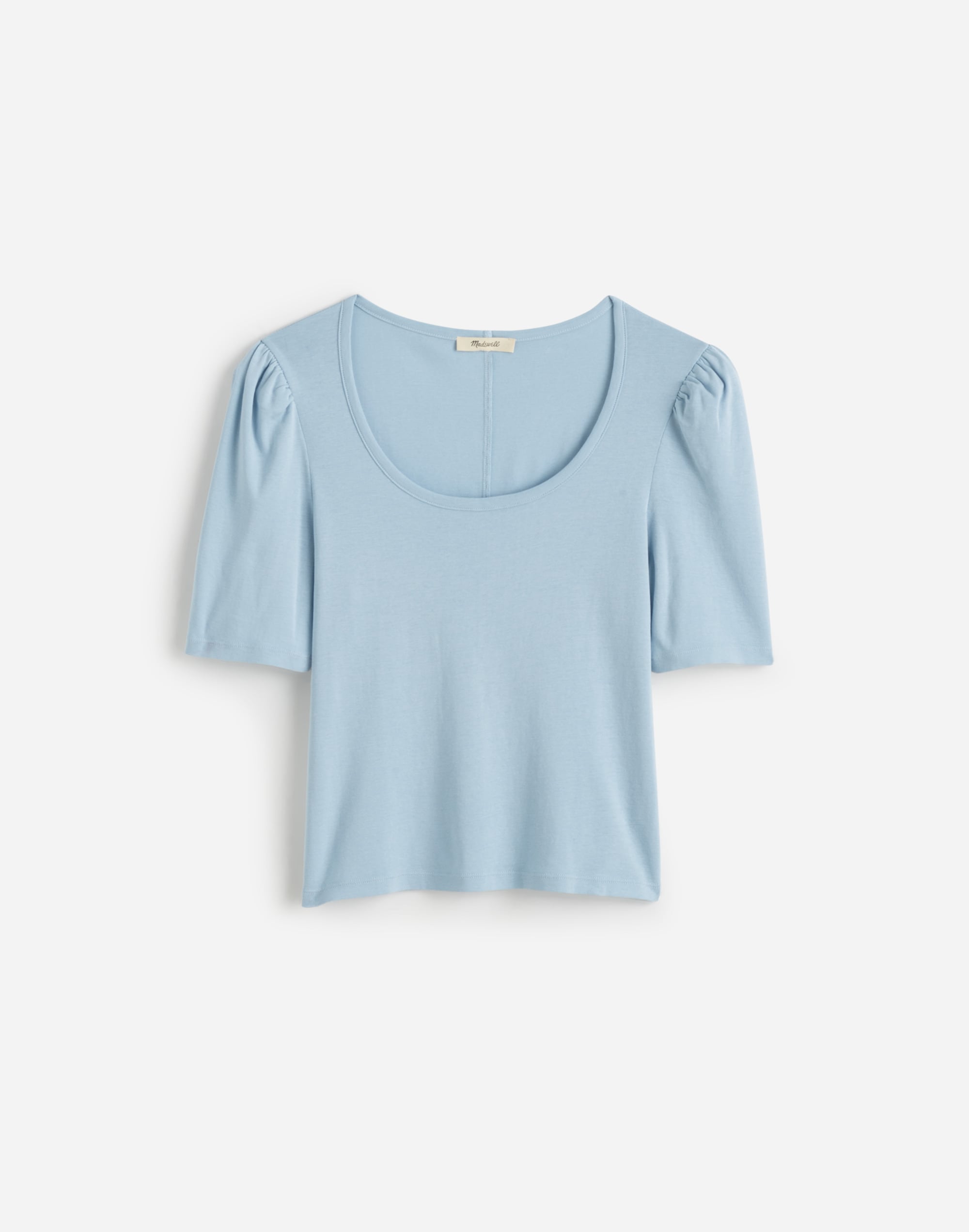 Puff-Sleeve Scoopneck Tee