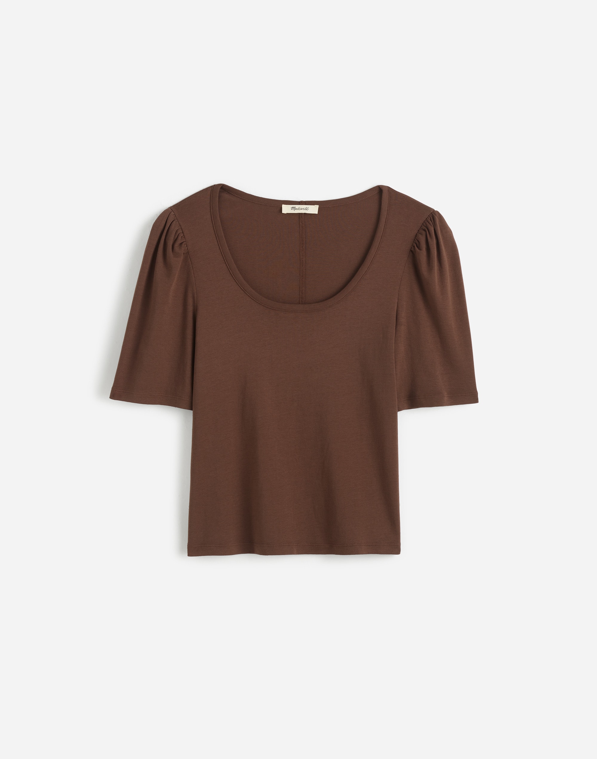 Puff-Sleeve Scoopneck Tee