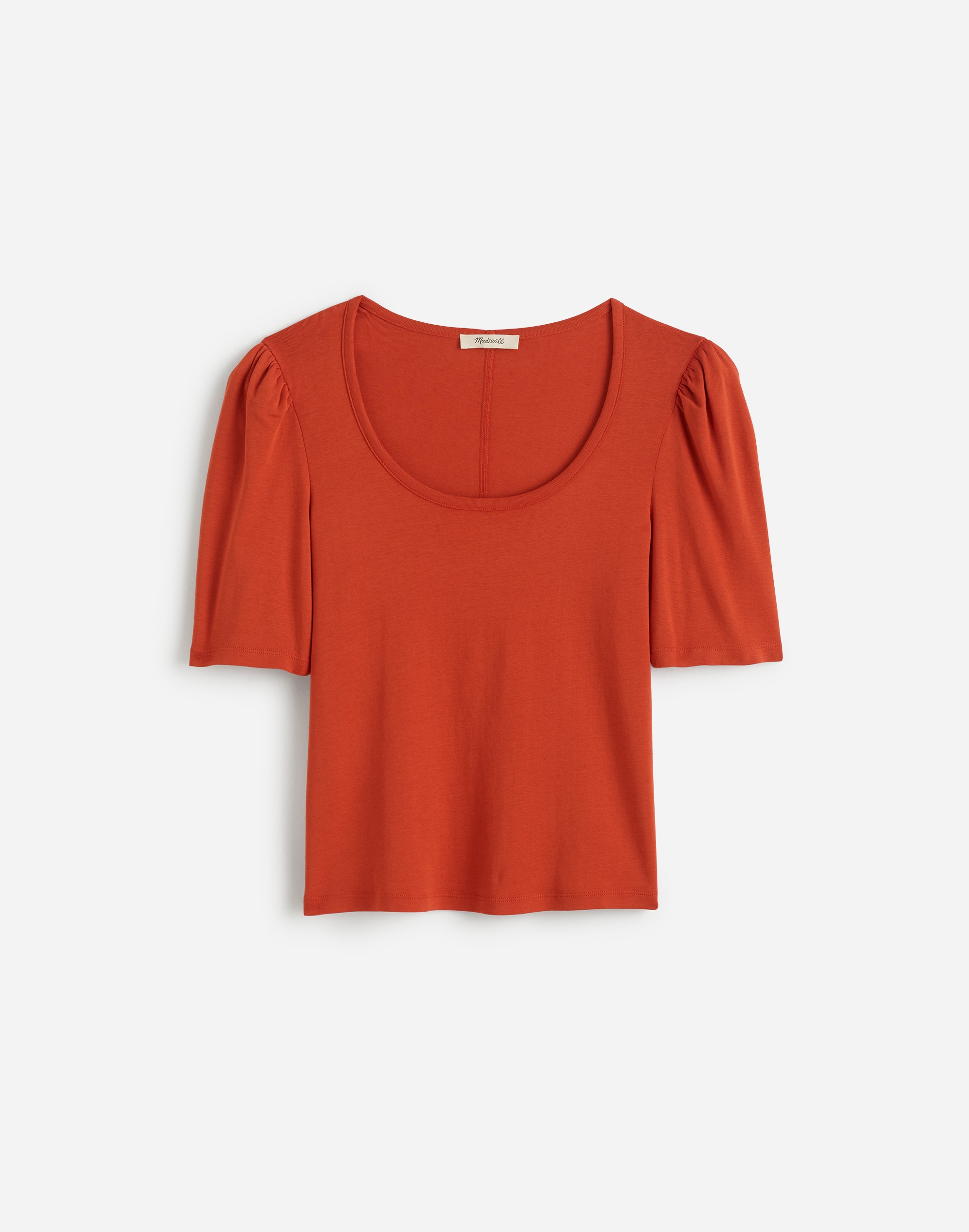 Puff-Sleeve Scoopneck Tee