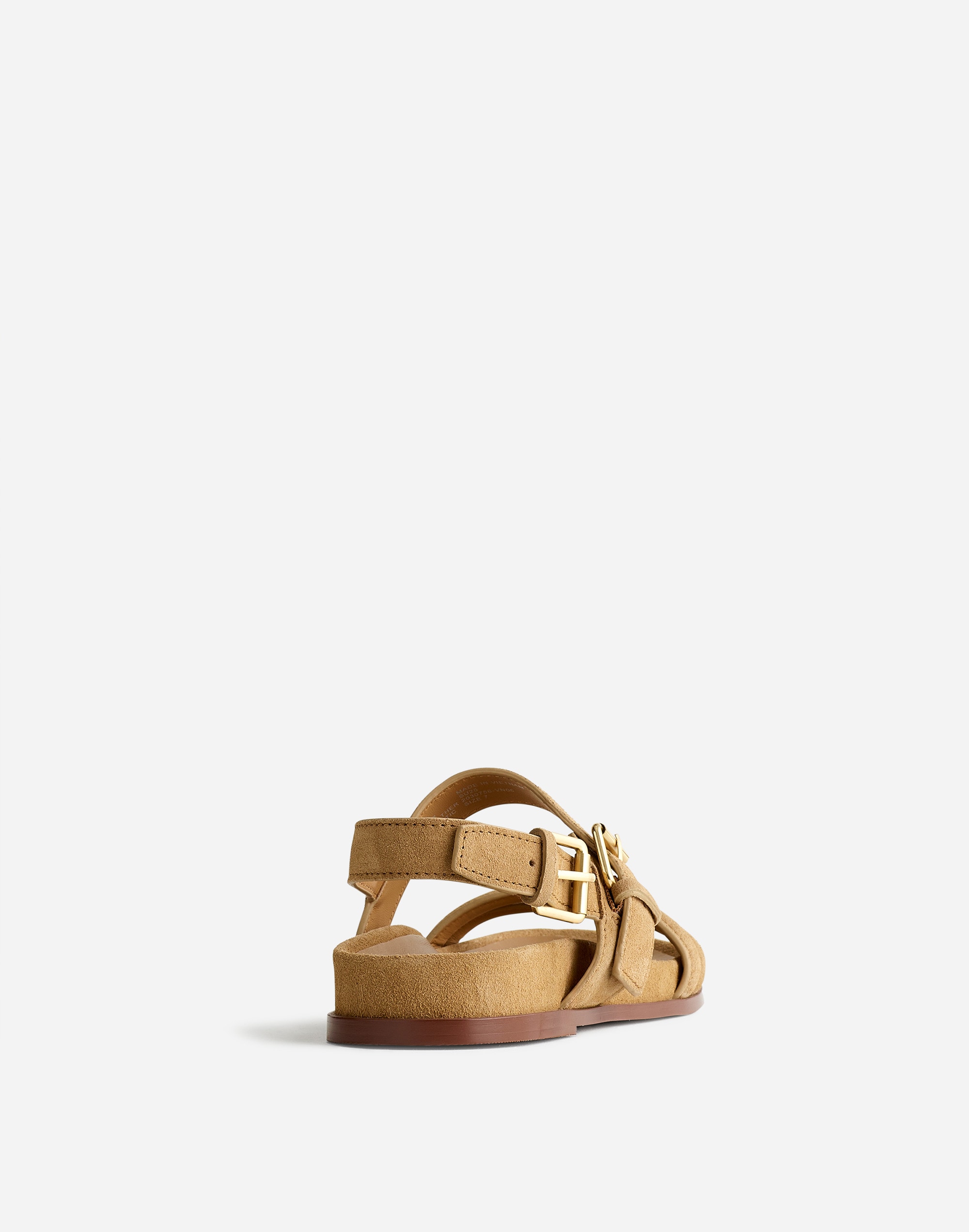 The Dara Double-Strap Sandals in Suede