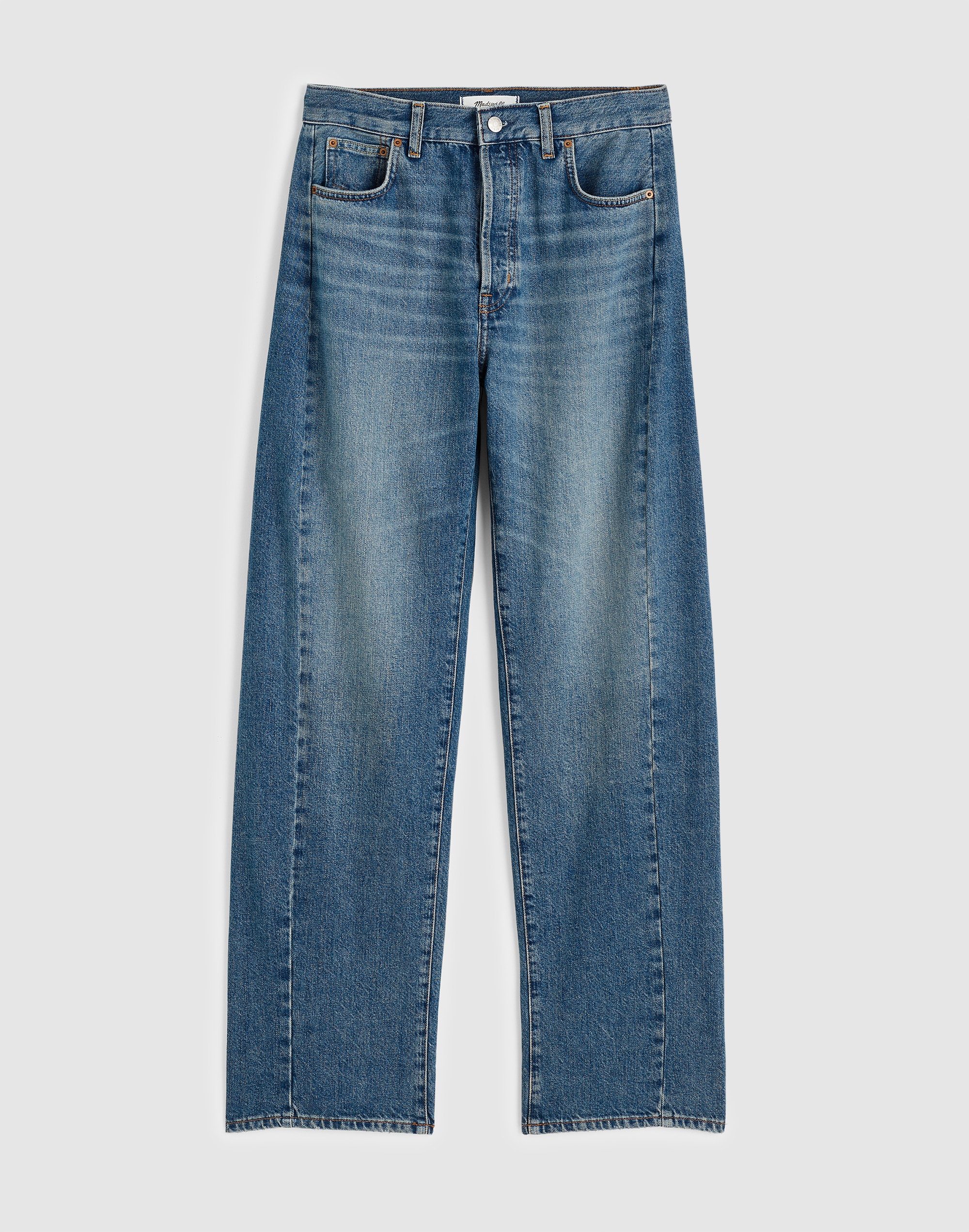 The Petite Pieced Barrel-Leg Full-Length Jean