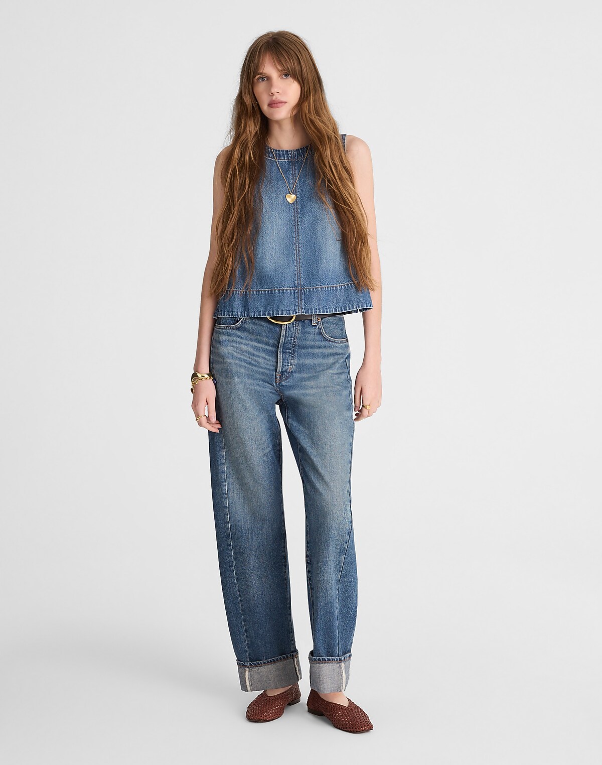 The Pieced Barrel-Leg Full-Length Jean