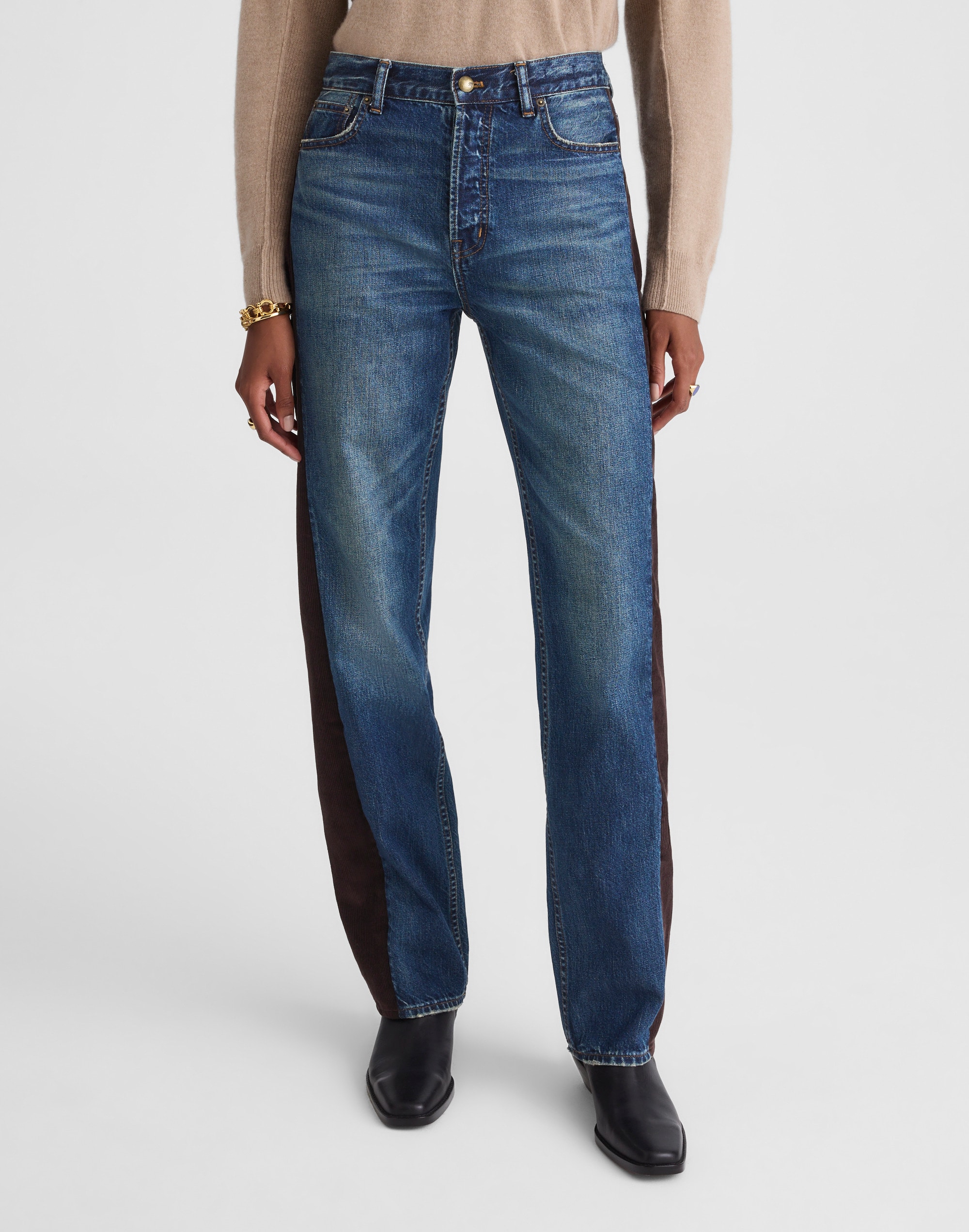 Madewell x Kaihara Denim Pieced Barrel-Leg Jean