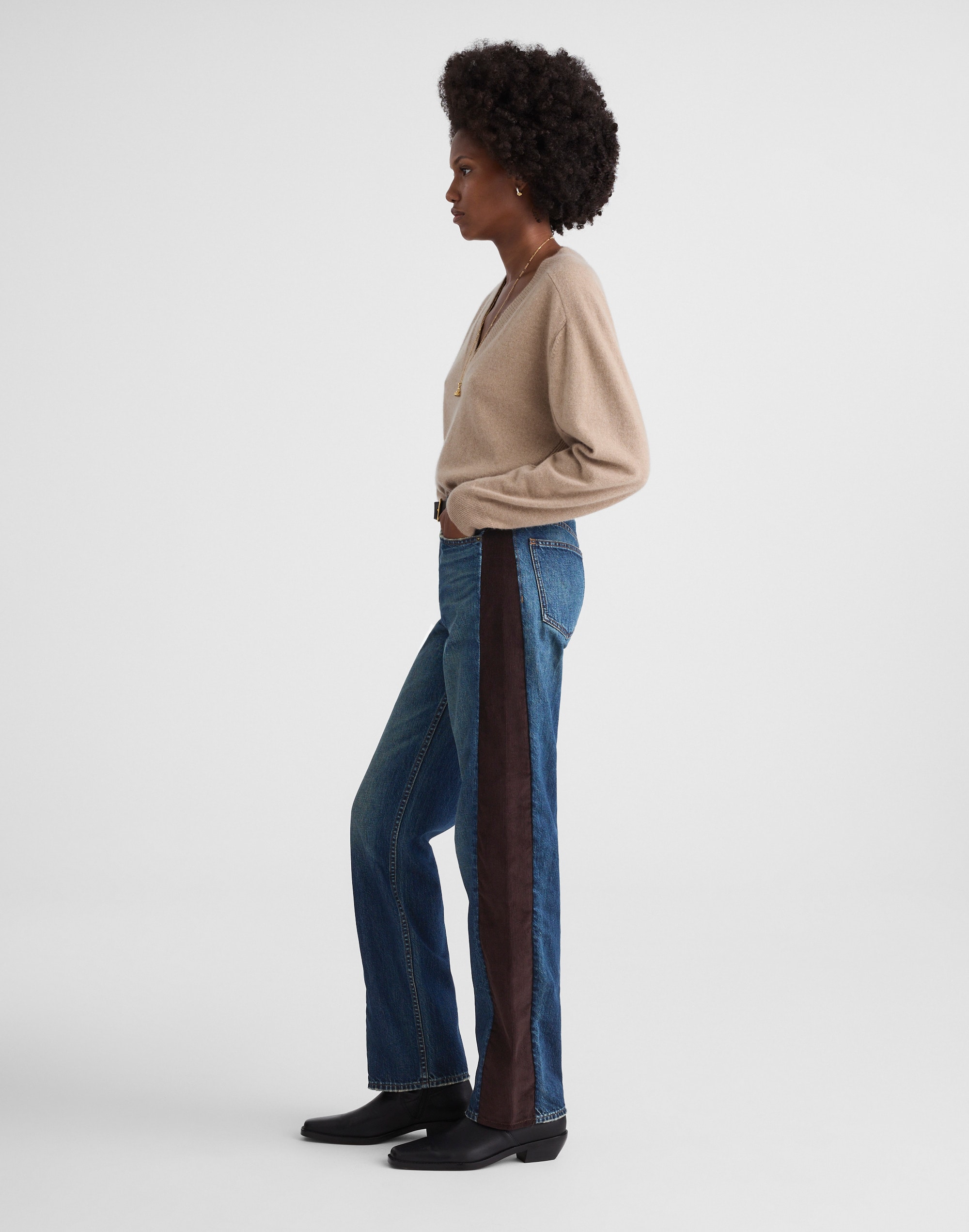 Madewell x Kaihara Denim Pieced Barrel-Leg Jean