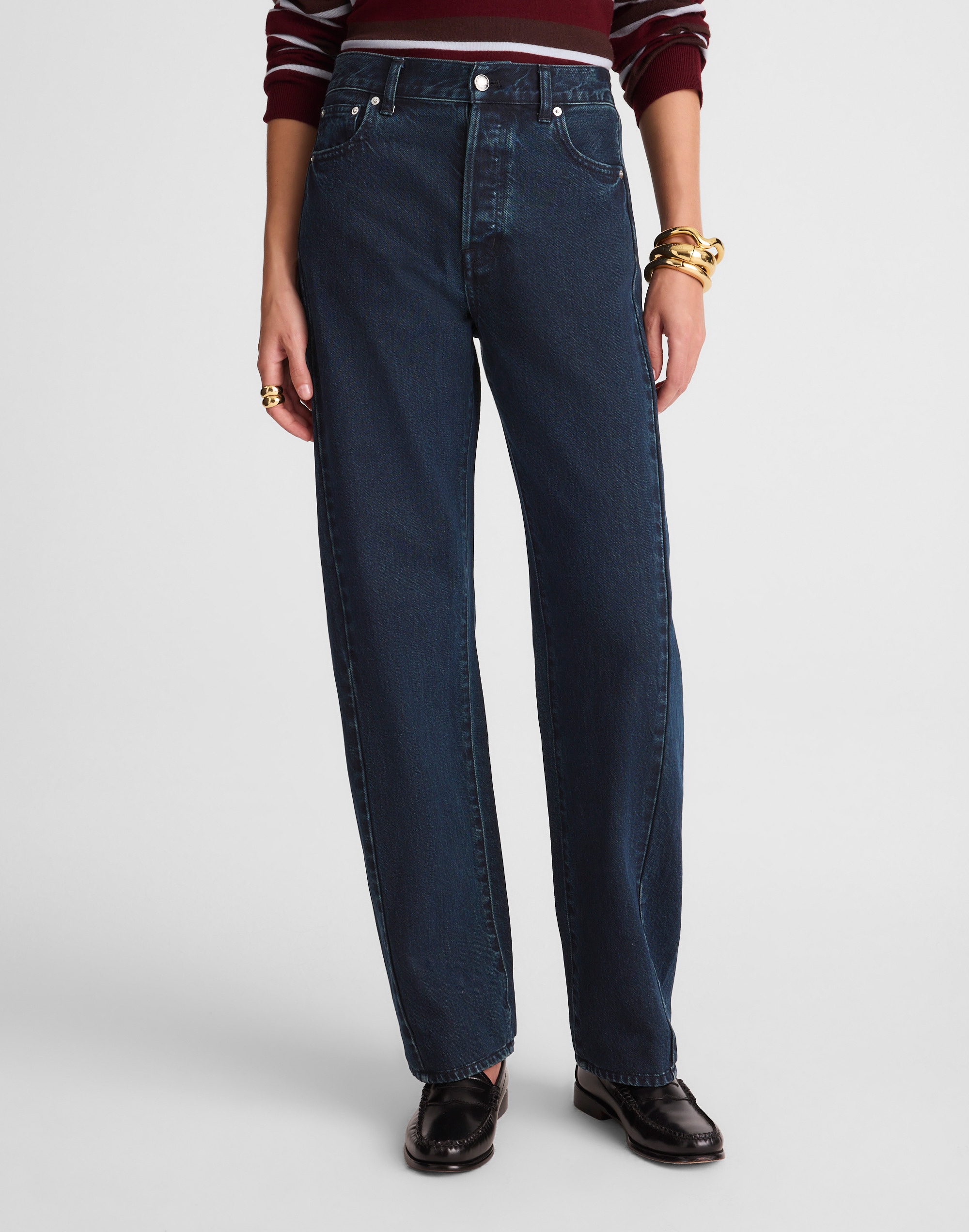 The Pieced Barrel-Leg Full-Length Jean