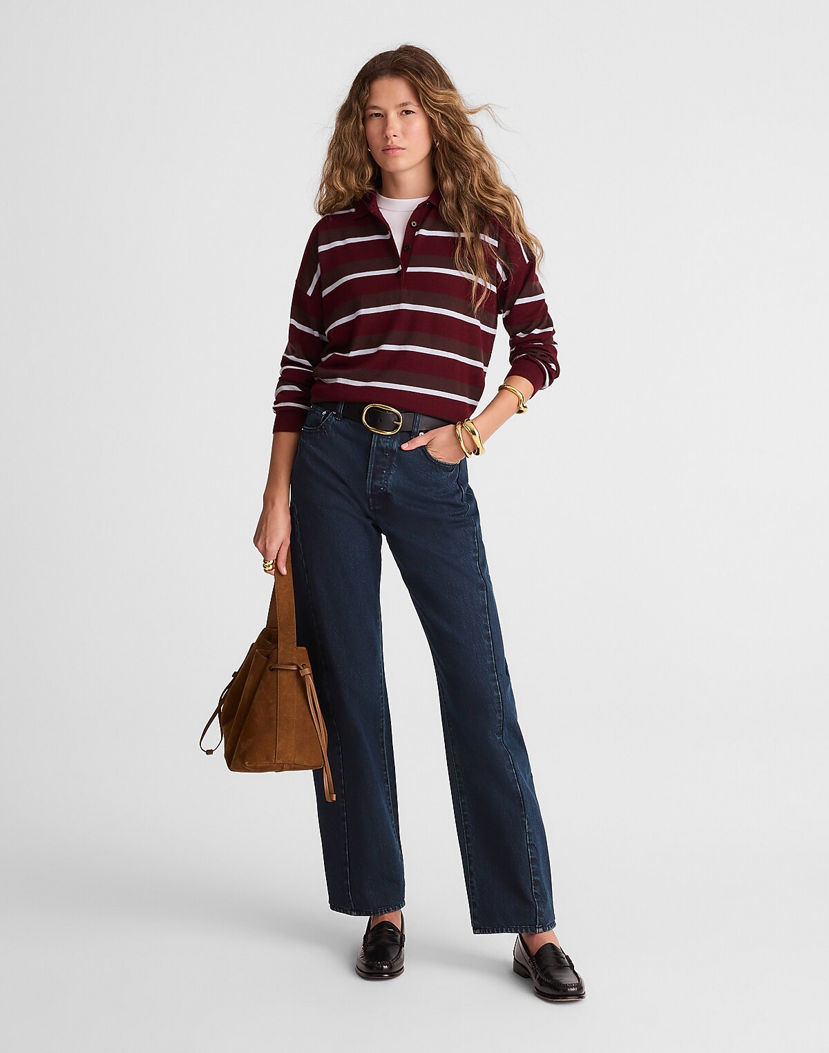 The Pieced Barrel-Leg Full-Length Jean