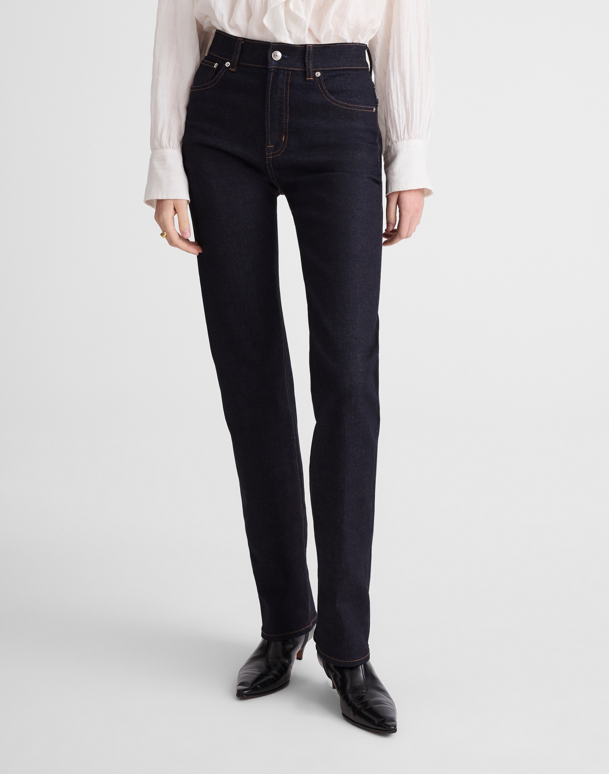 Madewell x Kaihara Selvedge Denim Longline Straight Jean Alternate Image 1