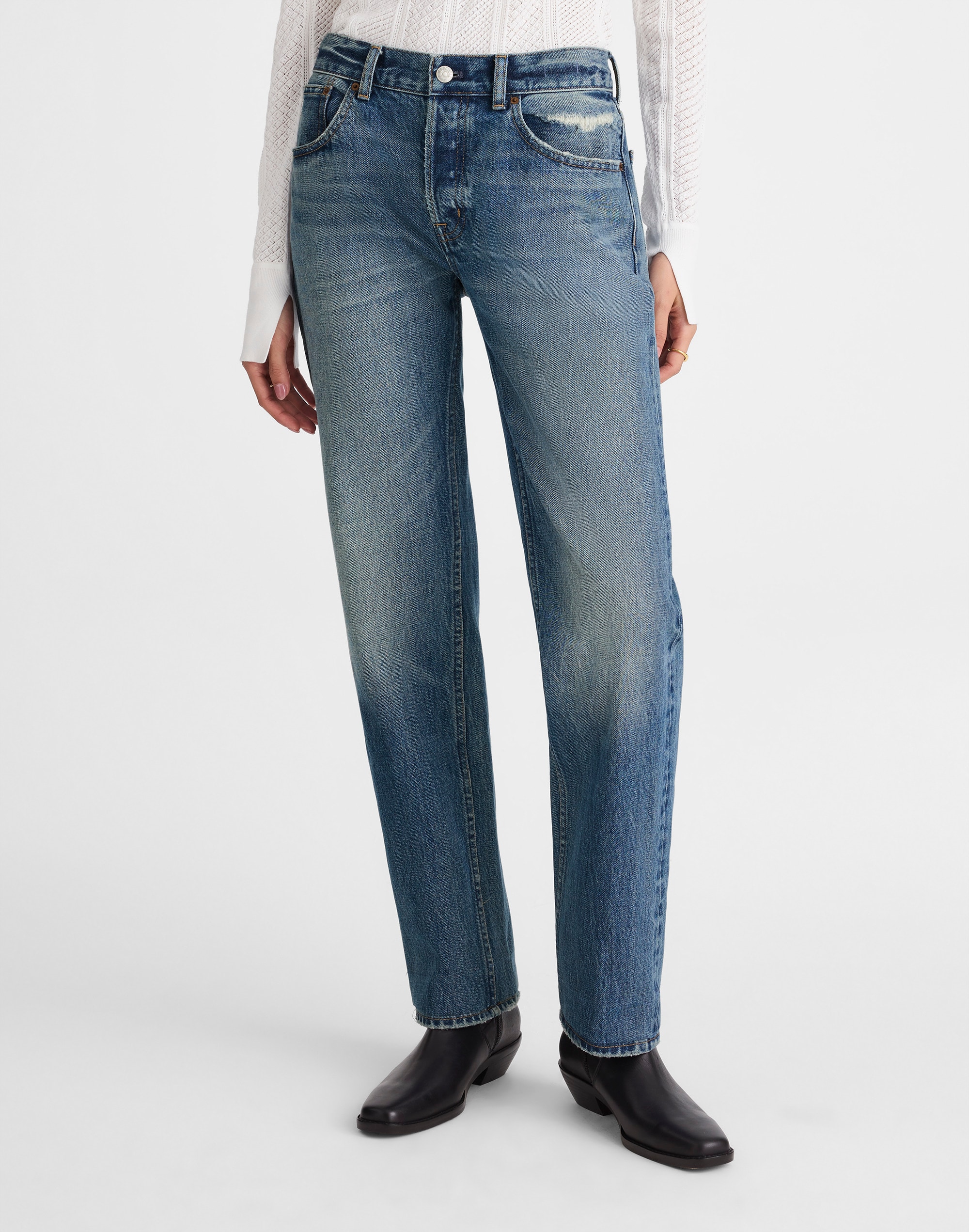 Madewell x Kaihara Selvedge Denim Dean Easy Straight Jean Alternate Image 1