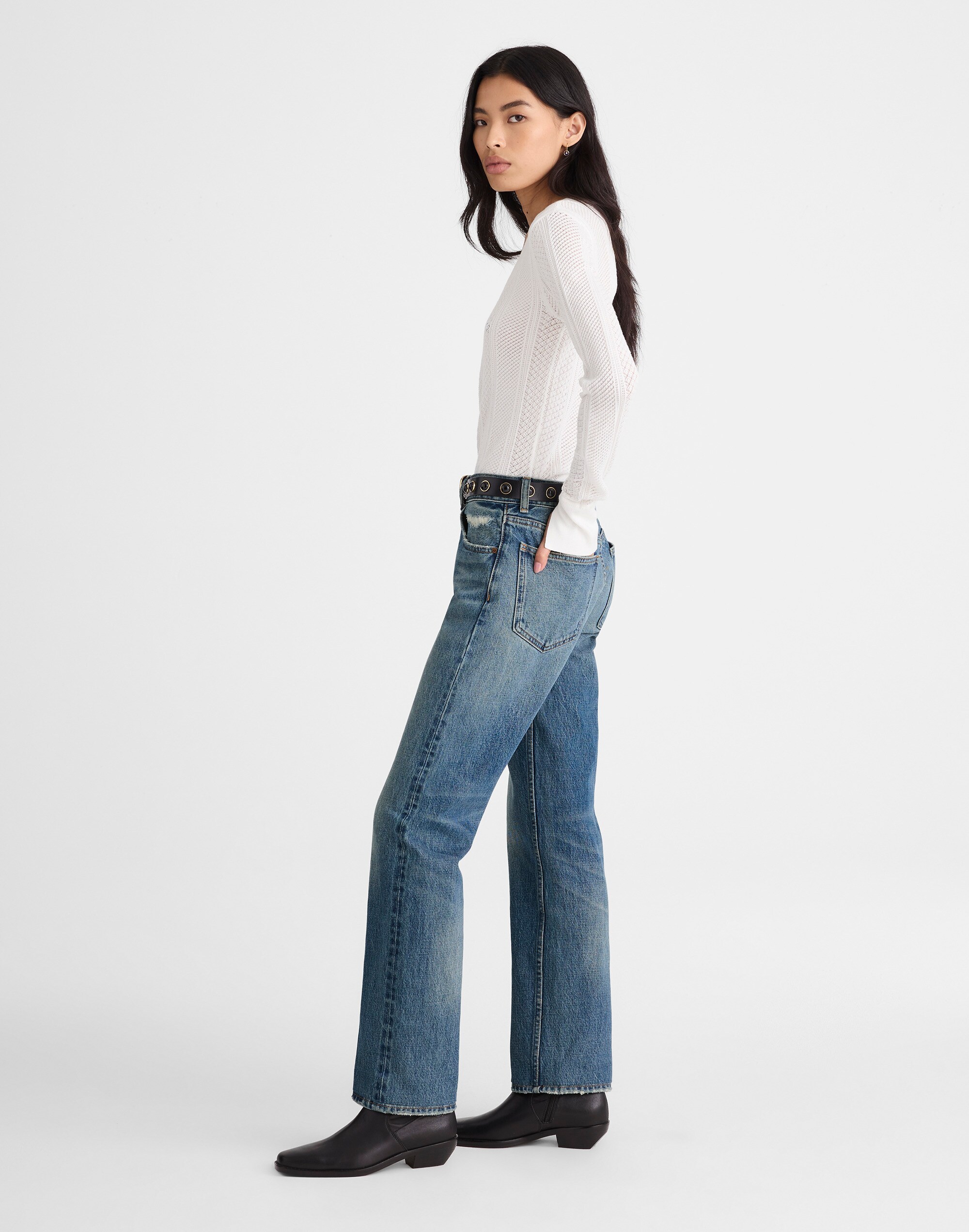 Madewell x Kaihara Selvedge Denim Dean Easy Straight Jean Alternate Image 3