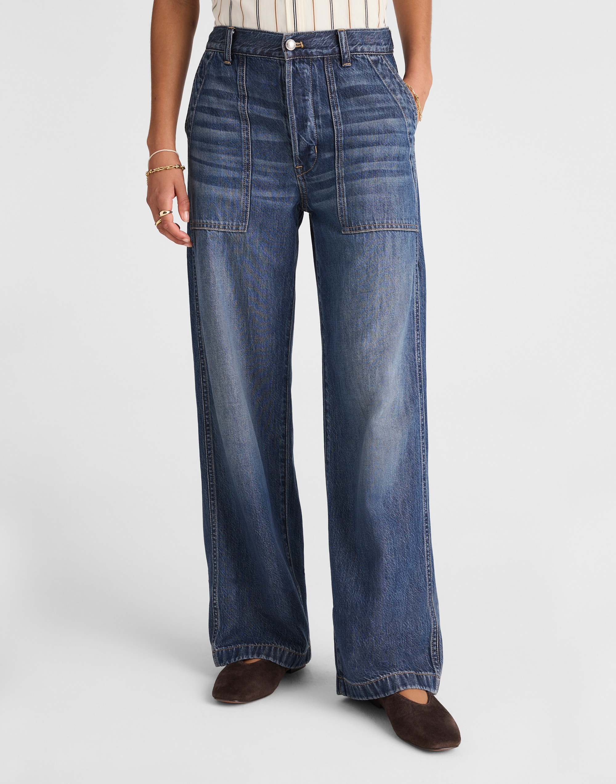 The Low-Slung Baggy Jean in Airy Denim Alternate Image 1