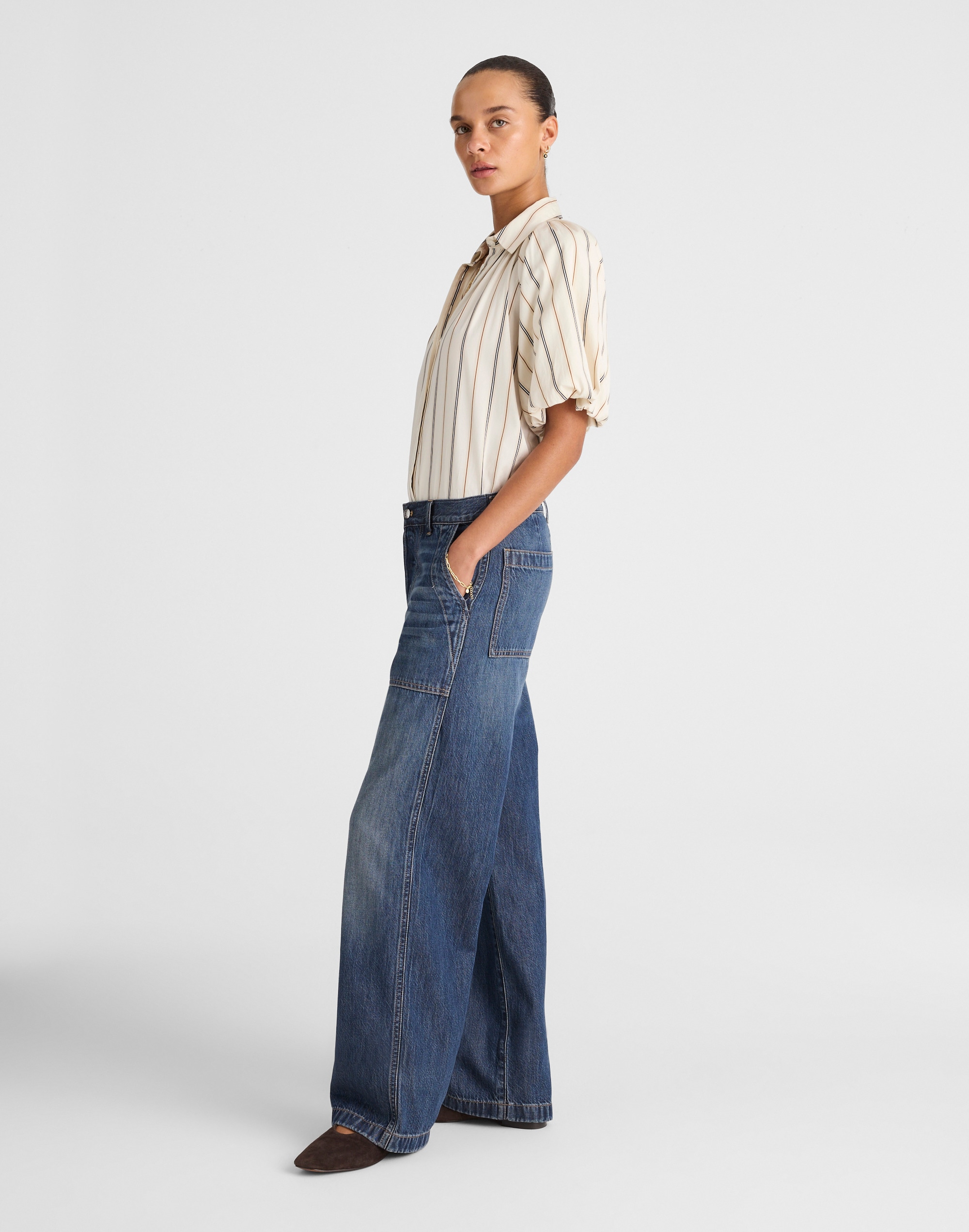 The Low-Slung Baggy Jean in Airy Denim Alternate Image 3