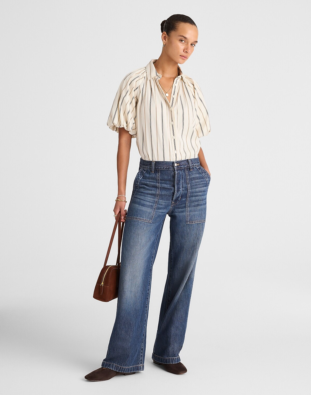 The Low-Slung Baggy Jean in Airy Denim