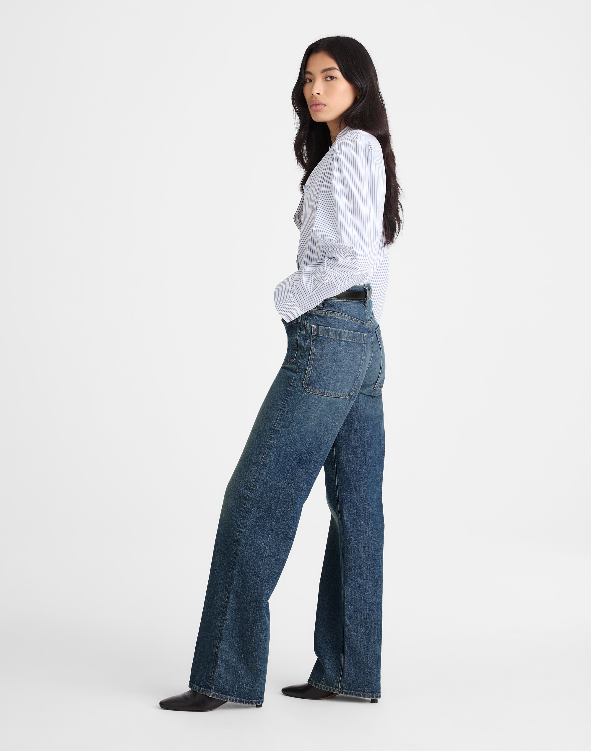 The Emmett Wide-Leg Jean in Greendale Wash Alternate Image 3