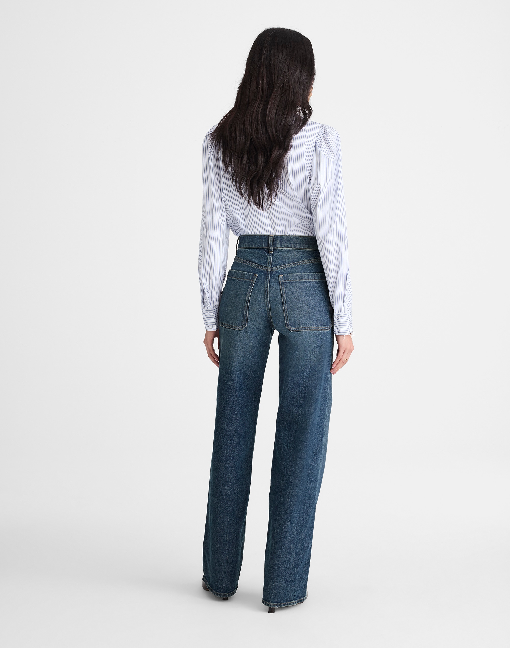 The Emmett Wide-Leg Full Length Jean: Patch Pocket Edition
