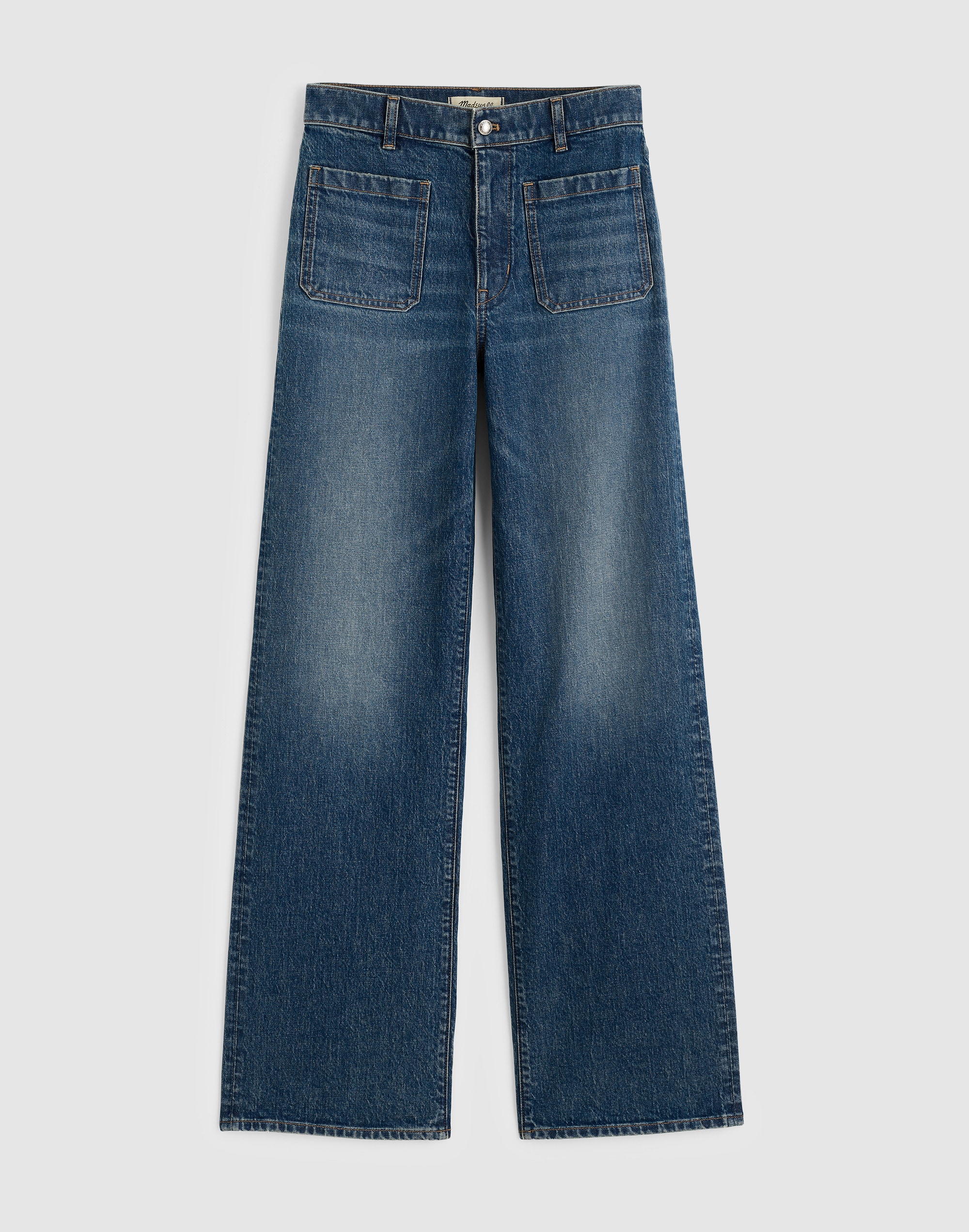 The Emmett Wide-Leg Full Length Jean: Patch Pocket Edition