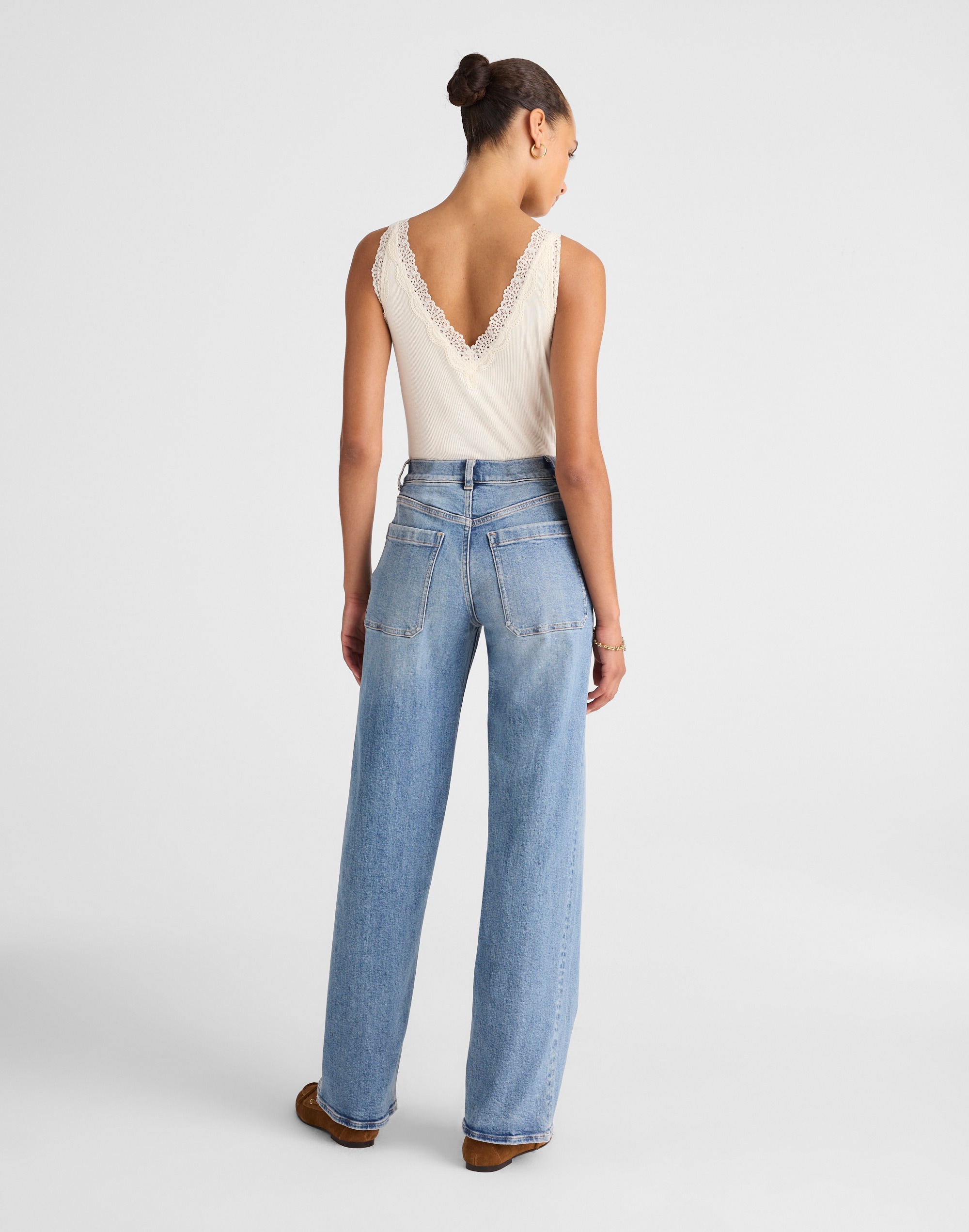 The Emmett Wide-Leg Full Length Jean: Patch Pocket Edition