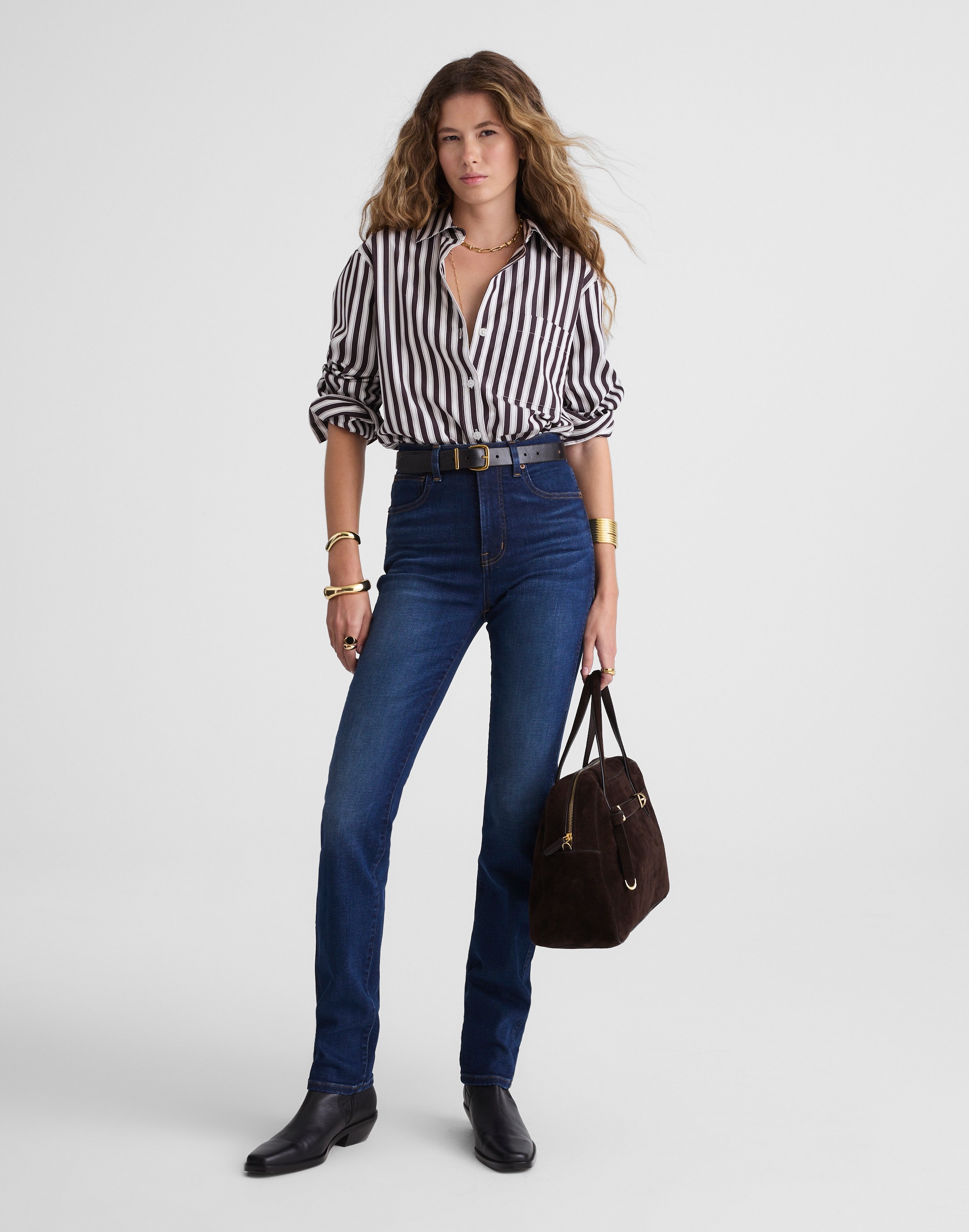 the pencil jean in super stretch denim