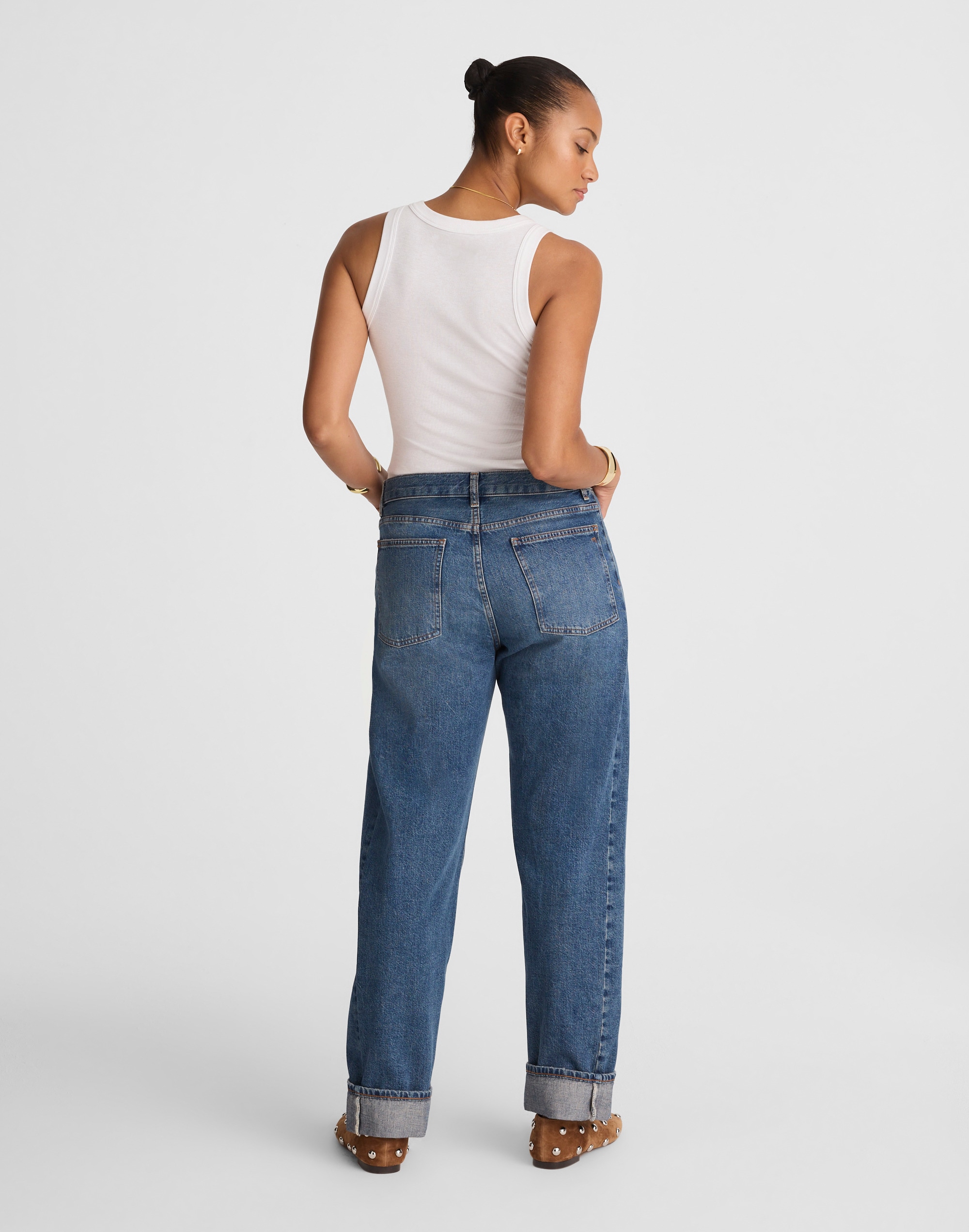 The Curvy Pieced Barrel-Leg Jean