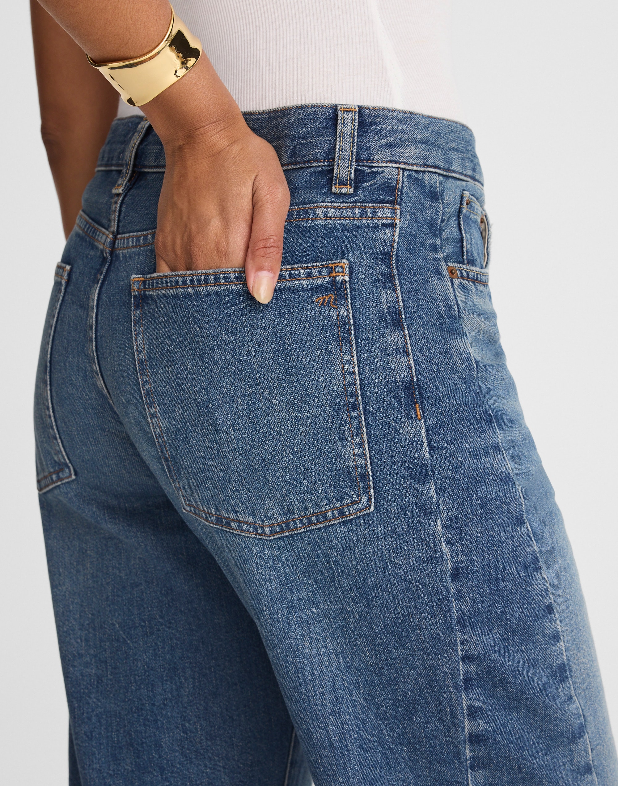 The Curvy Pieced Barrel-Leg Jean