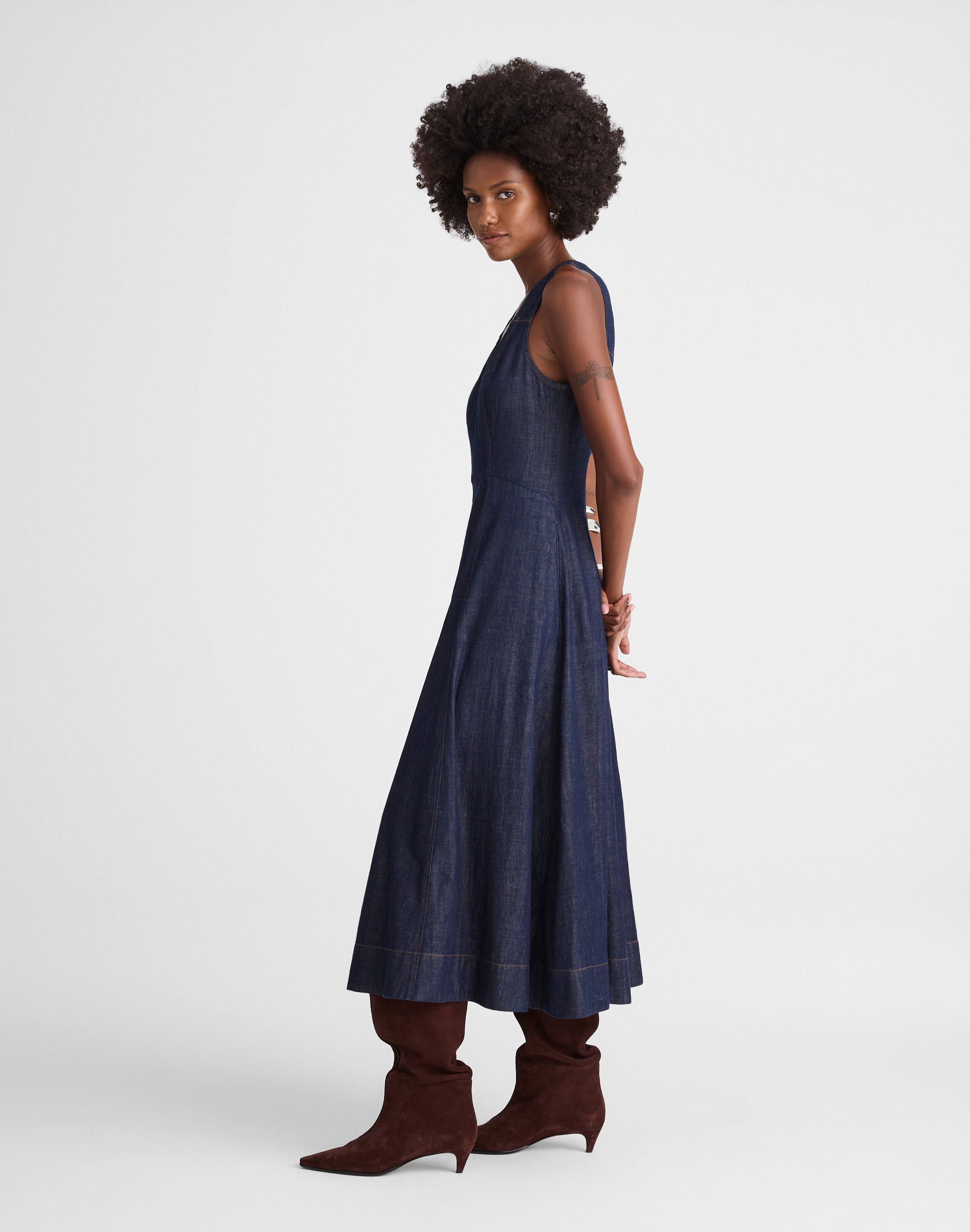 V-Neck Circle Midi Dress