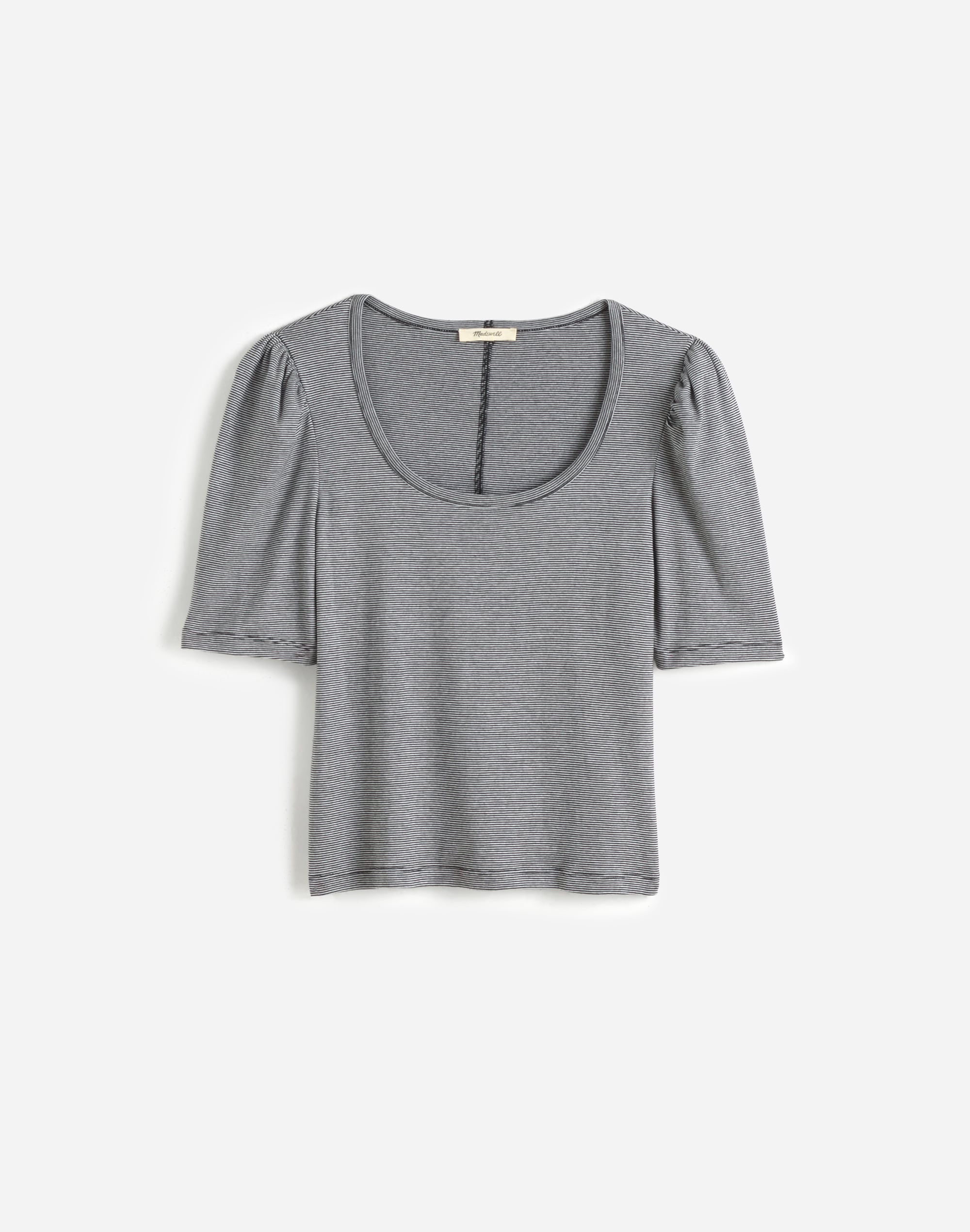 Puff-Sleeve Scoopneck Tee