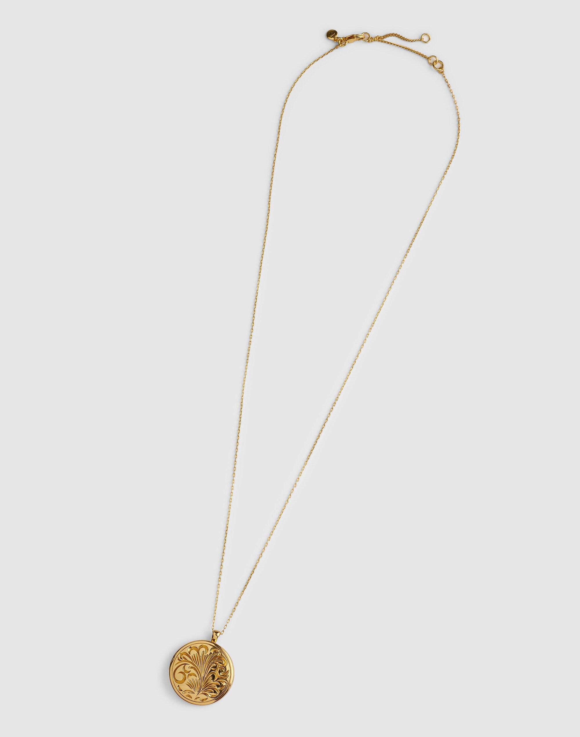 Engraved Locket Pendant Necklace