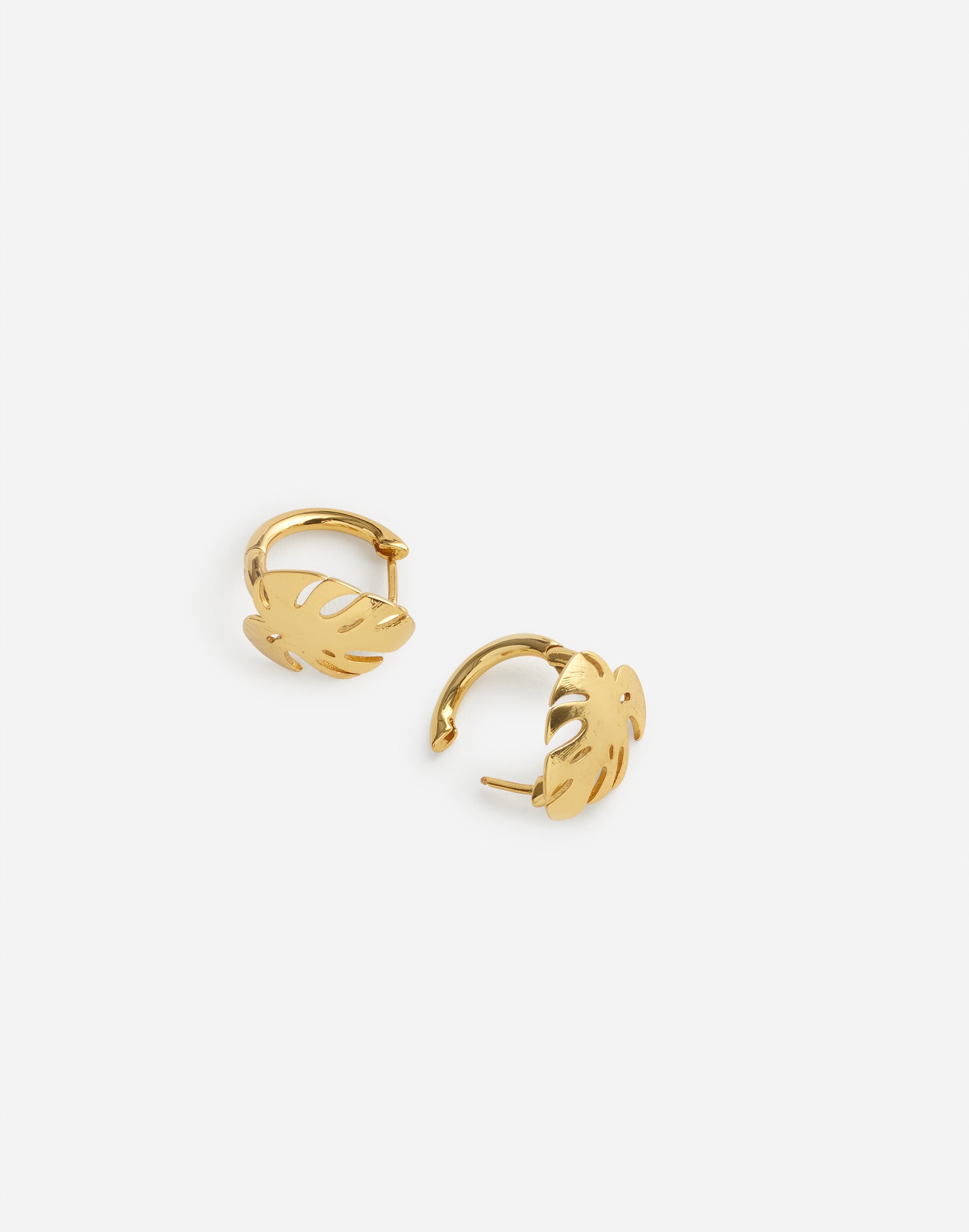 Monstera Hoop Earrings