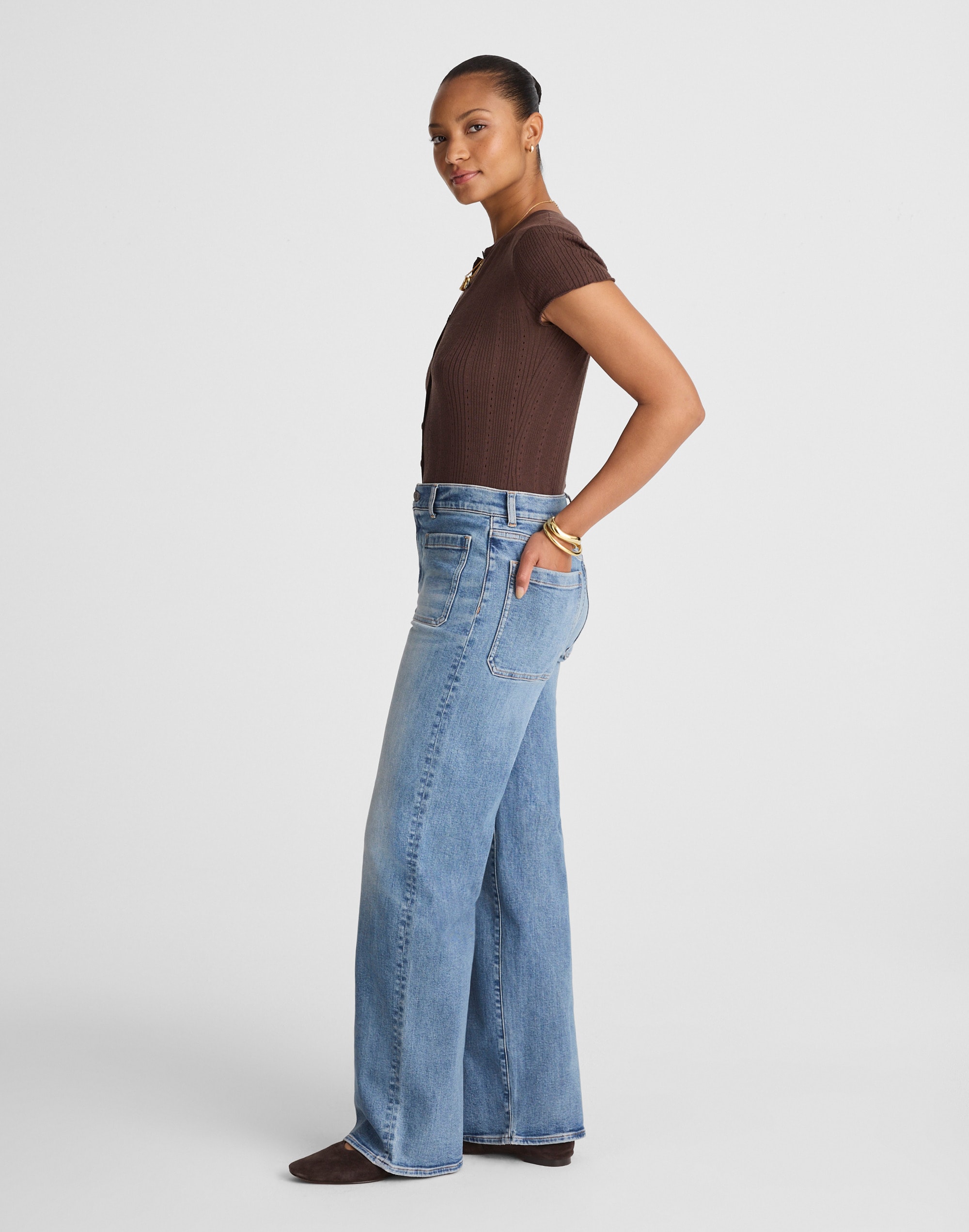 The Petite Curvy Emmett Wide-Leg Jean
