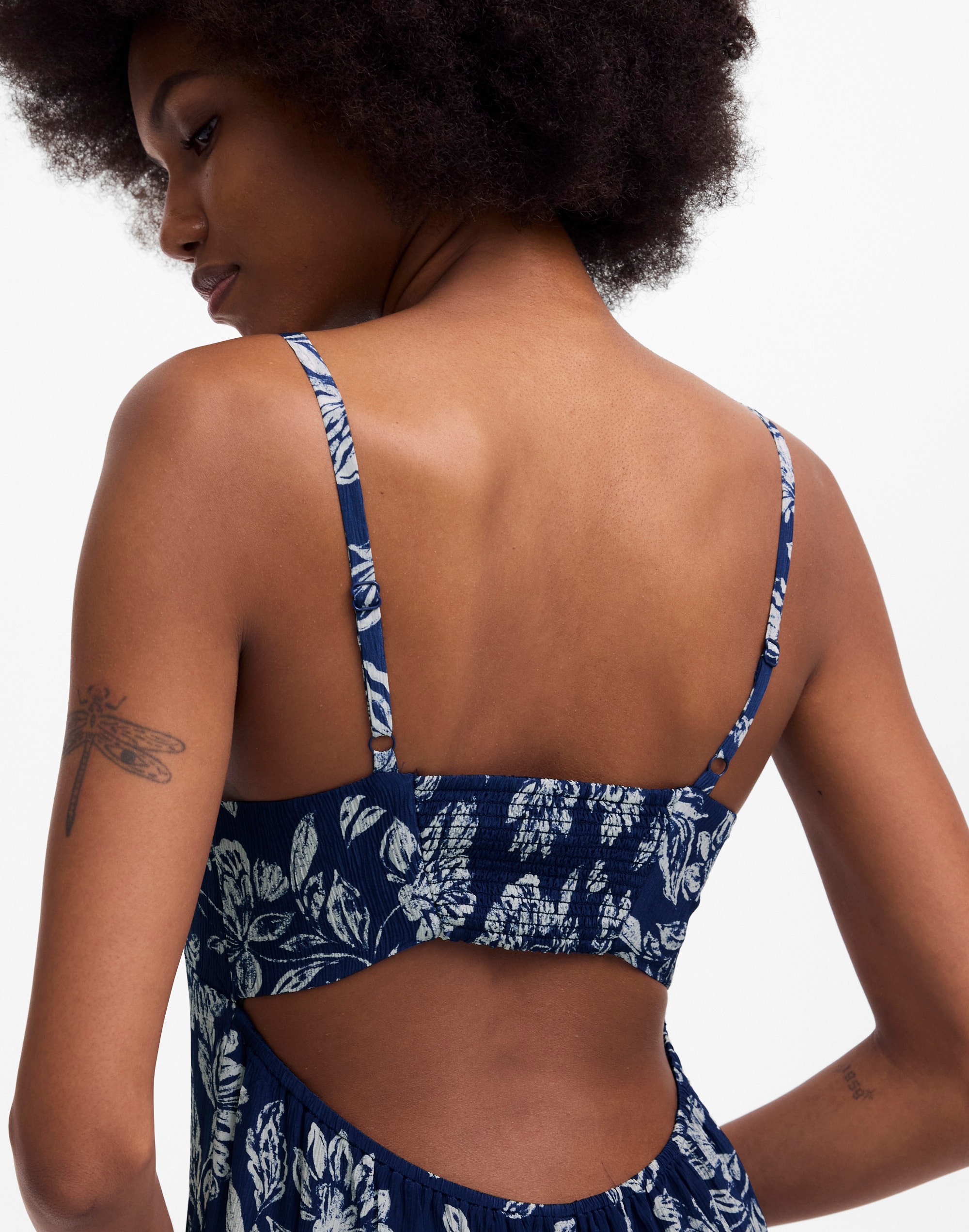 Textured Maxi Slip Dress in Floral