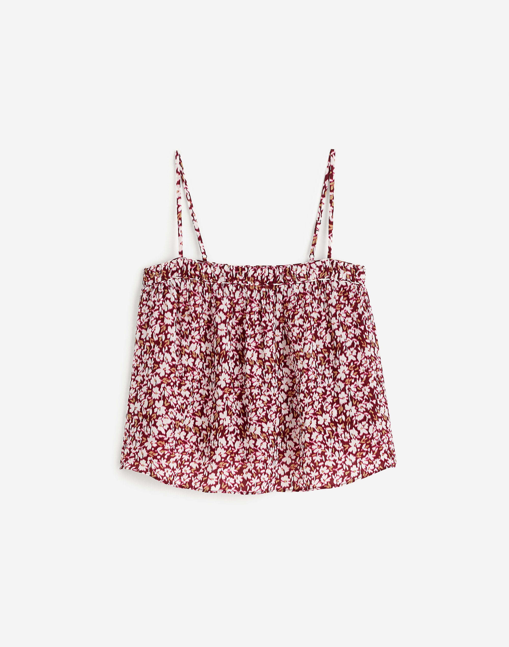 Shirred Squareneck Tank in Floral