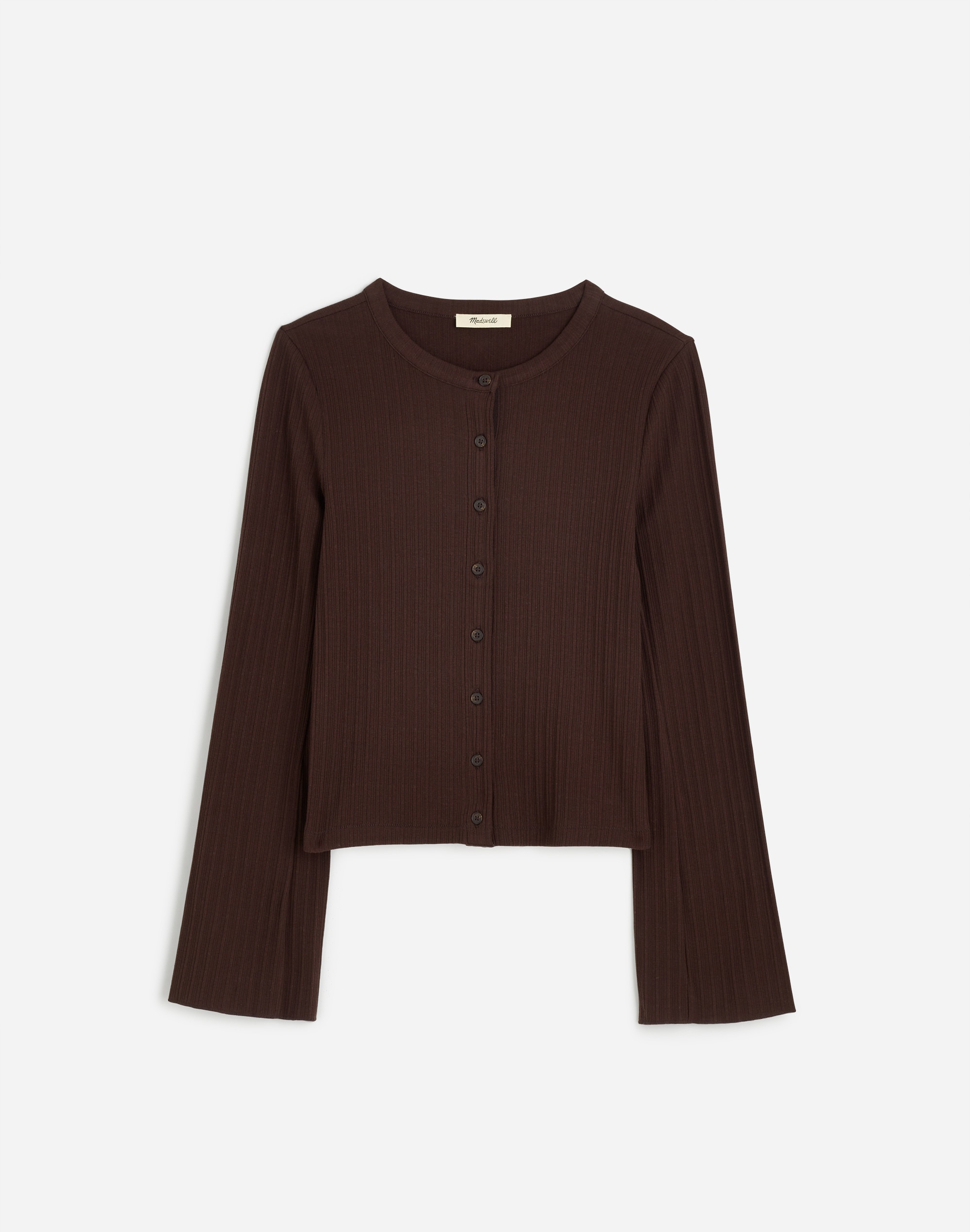 Flared-Sleeve Cardigan