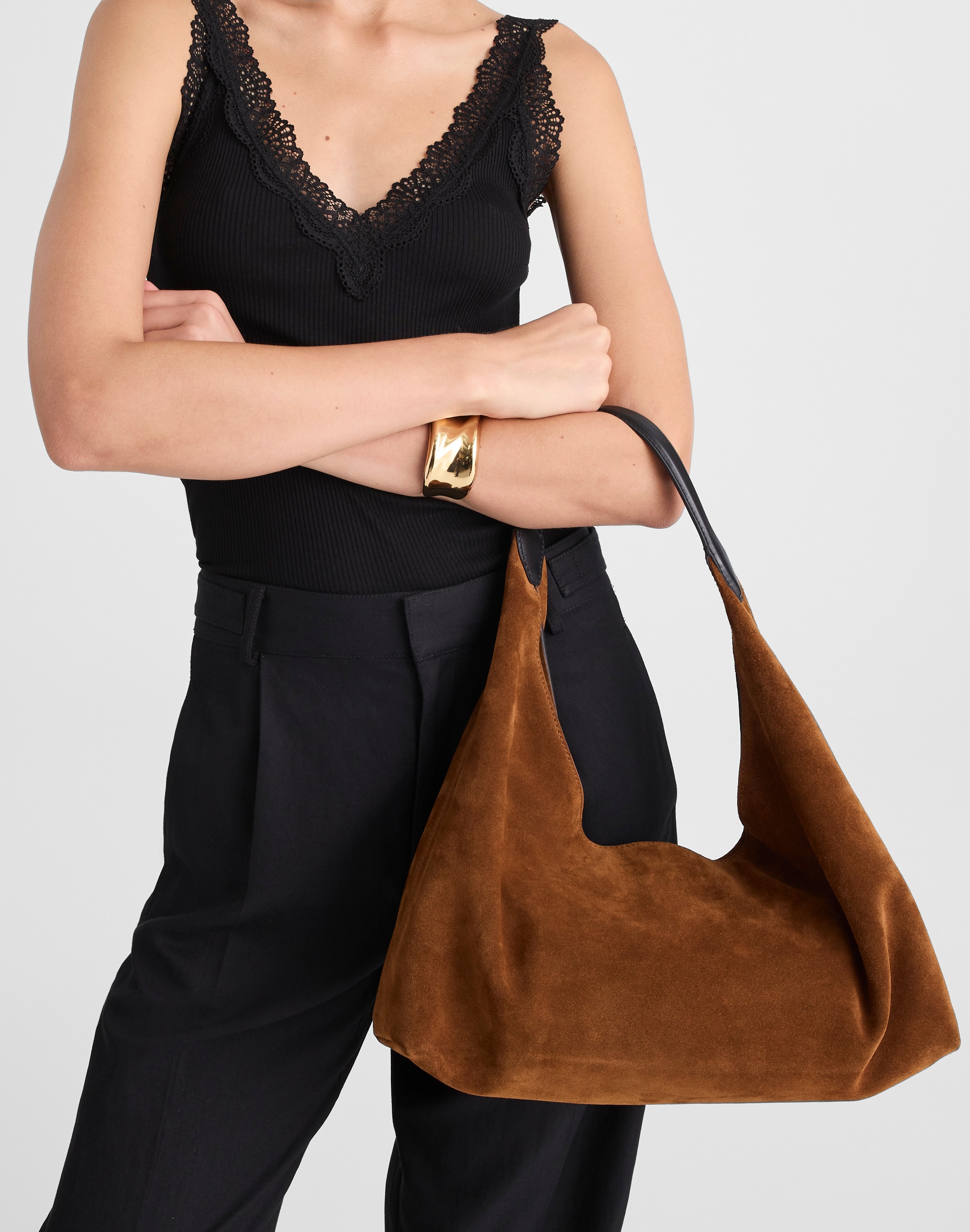 The Mylie Shoulder Bag in Italian Suede Alternate Image 3