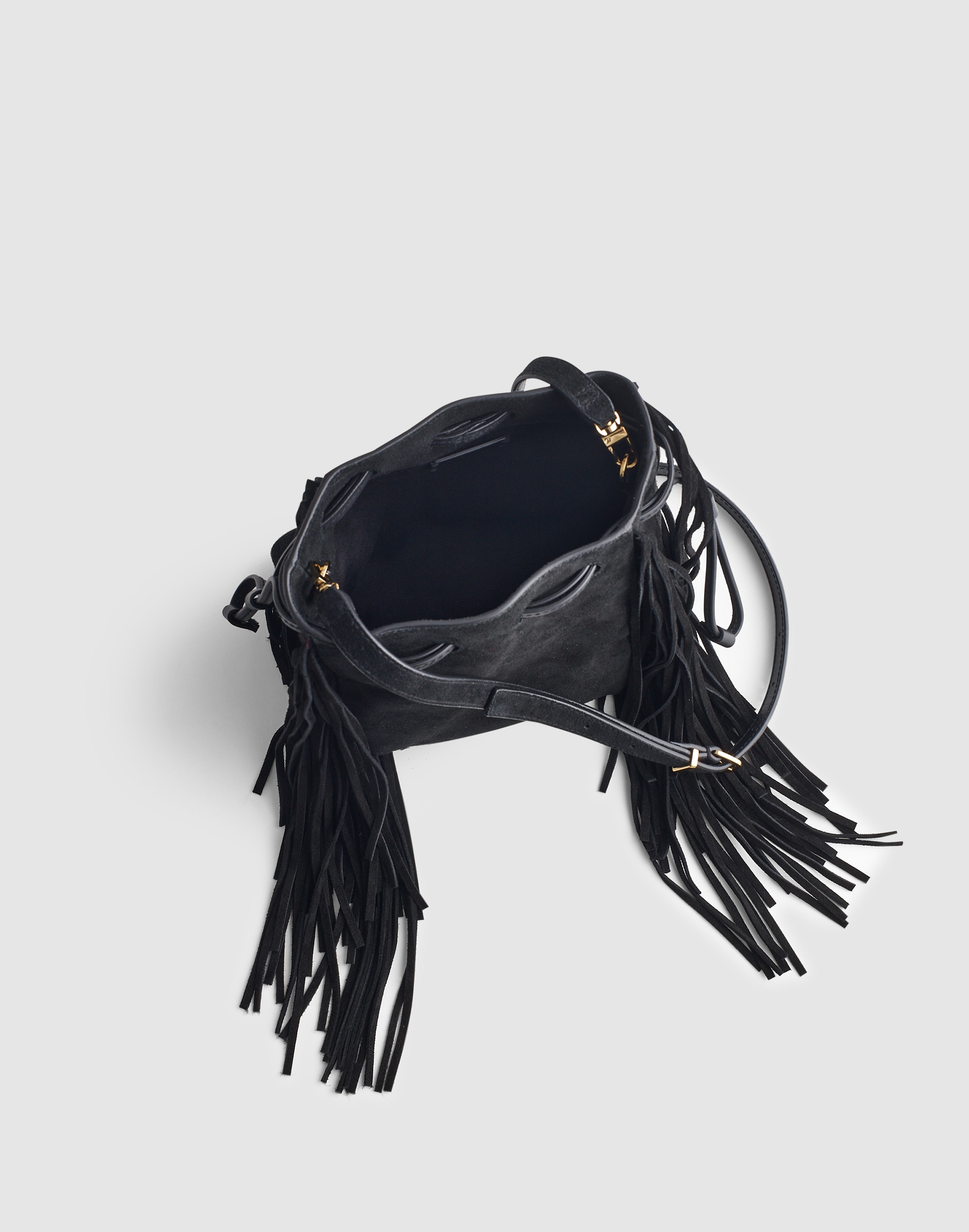 The Mini Drawstring Crossbody Bucket Bag