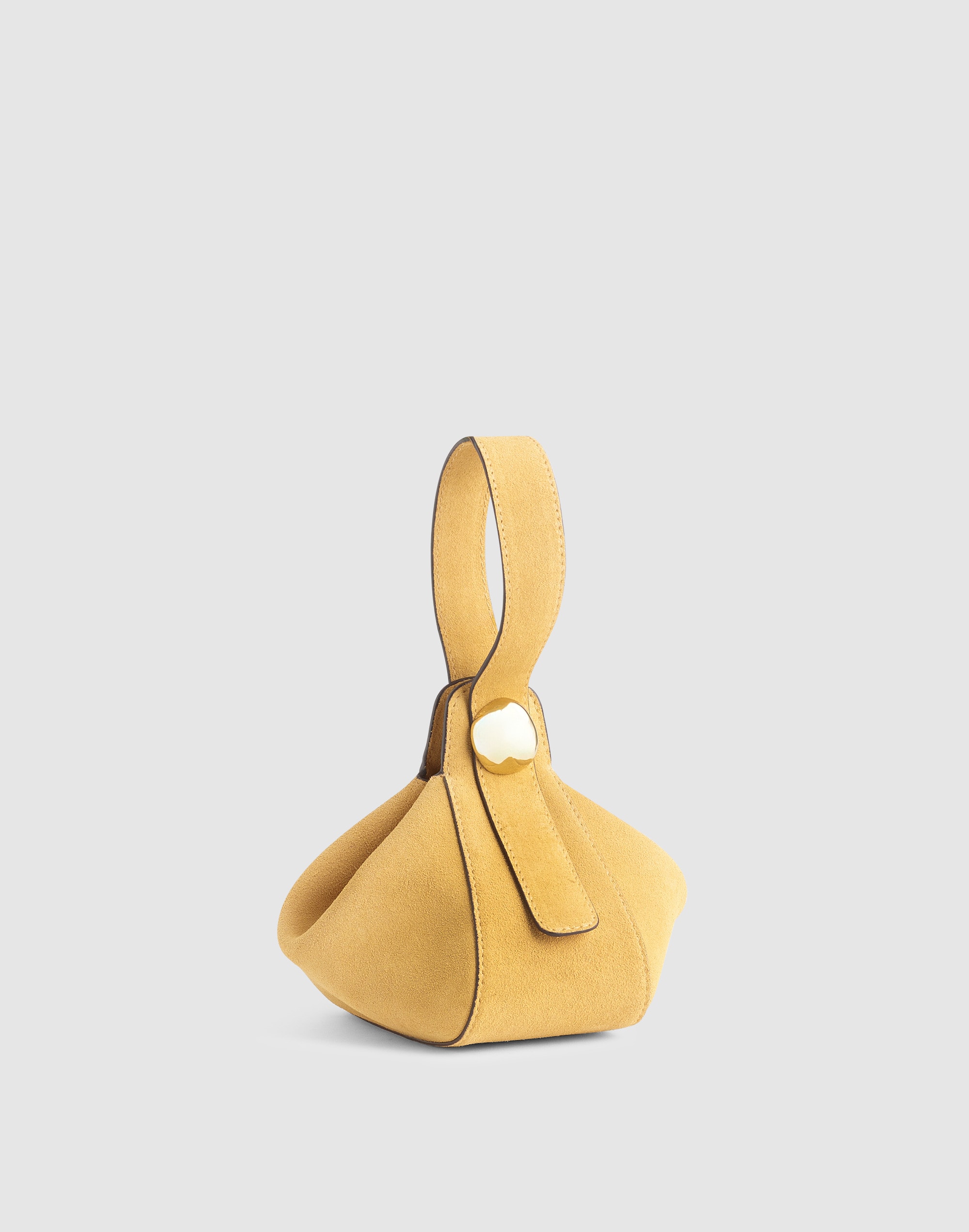 The Sculpted Metal Wristlet Bag