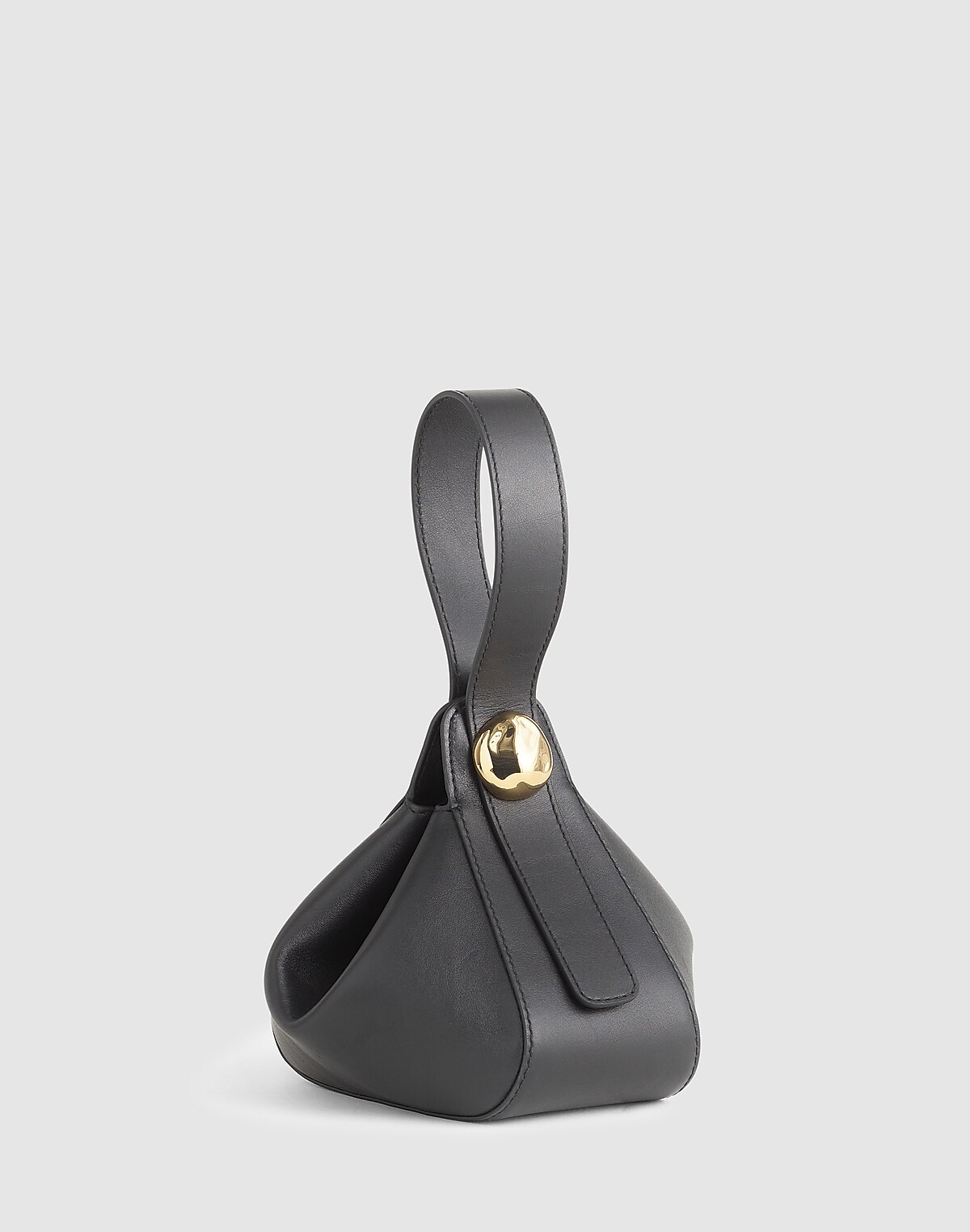 The Sculpted Metal Wristlet Bag