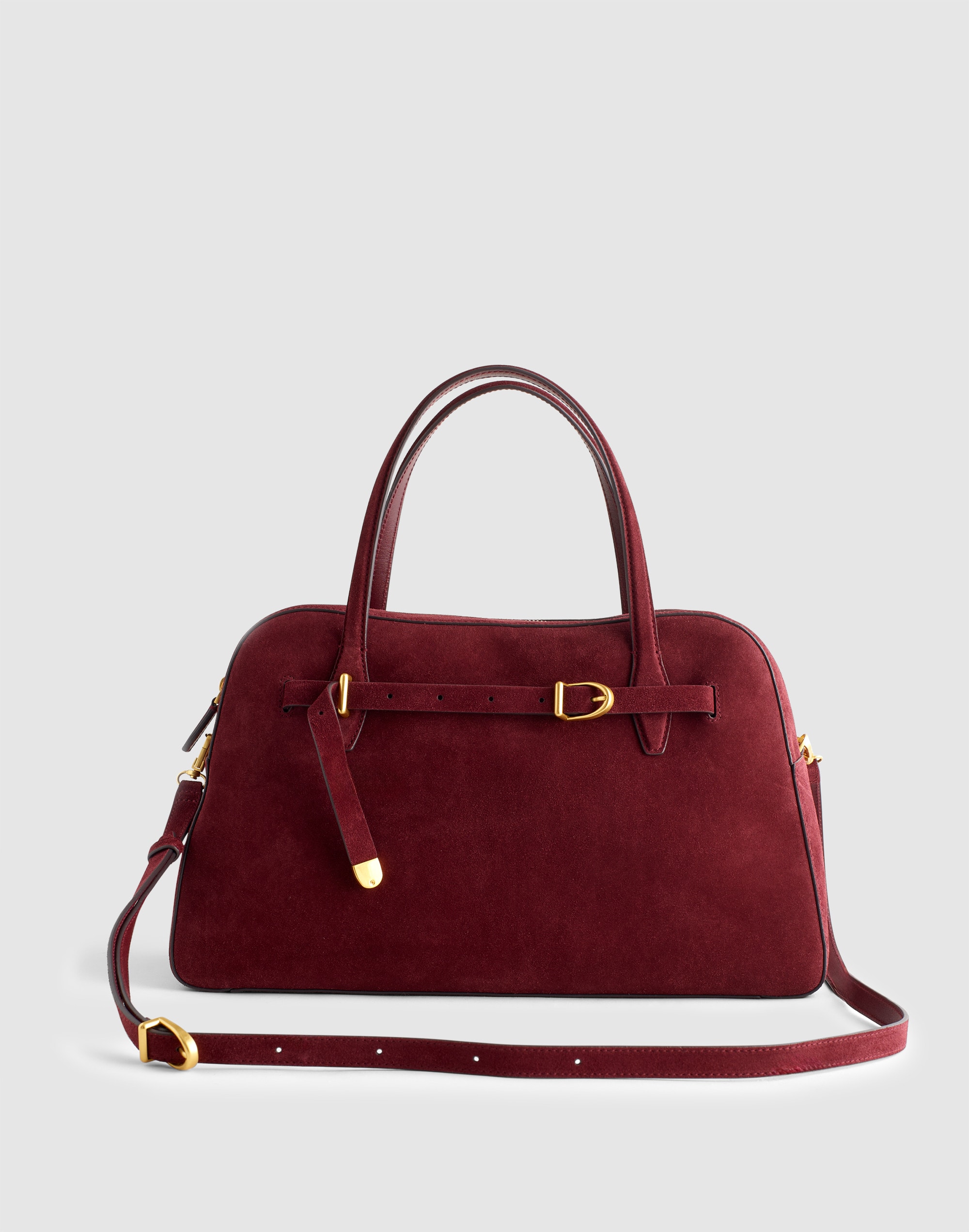 Madewell The Belted Satchel Bag In Red