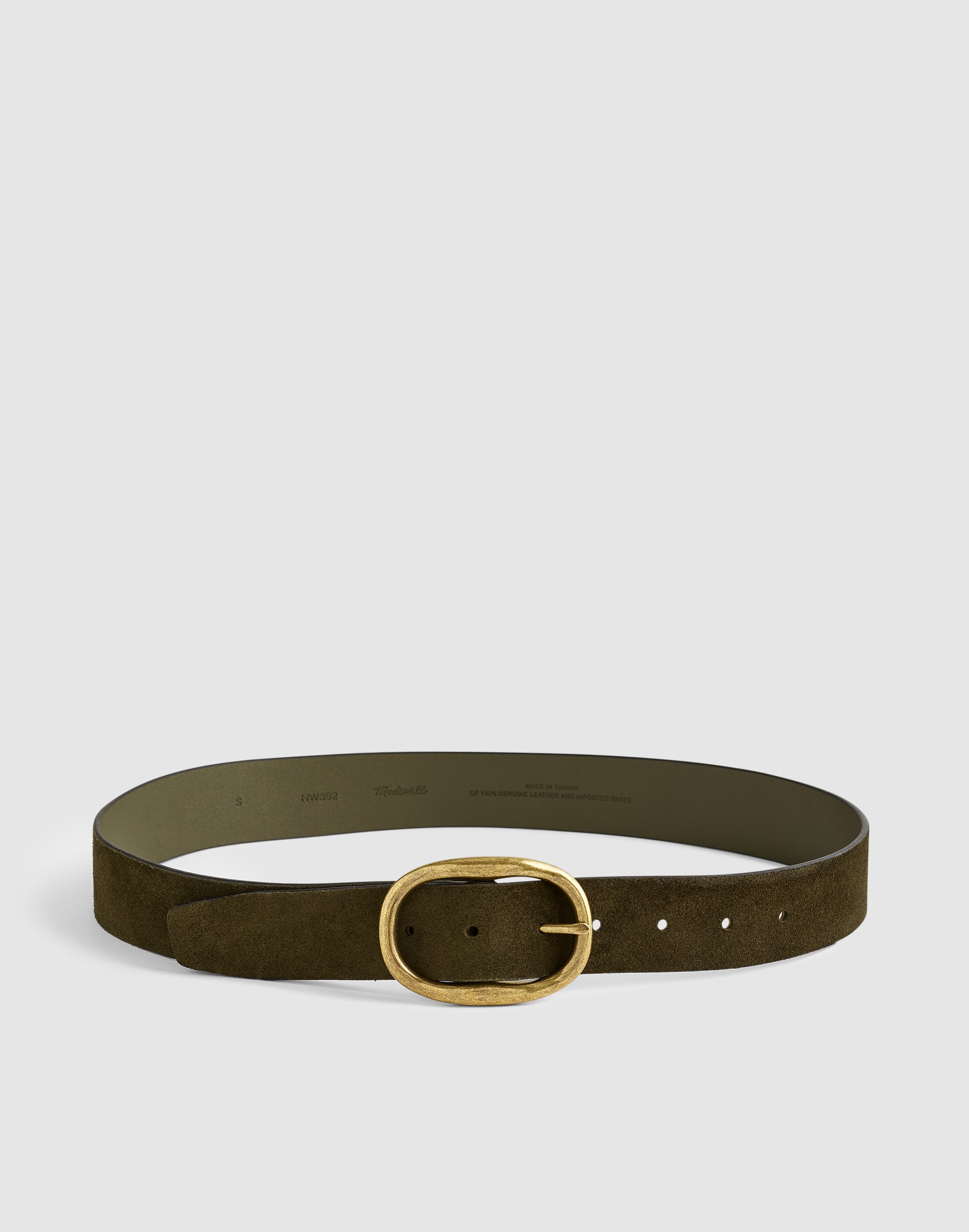Madewell Oval Buckle Belt In Green