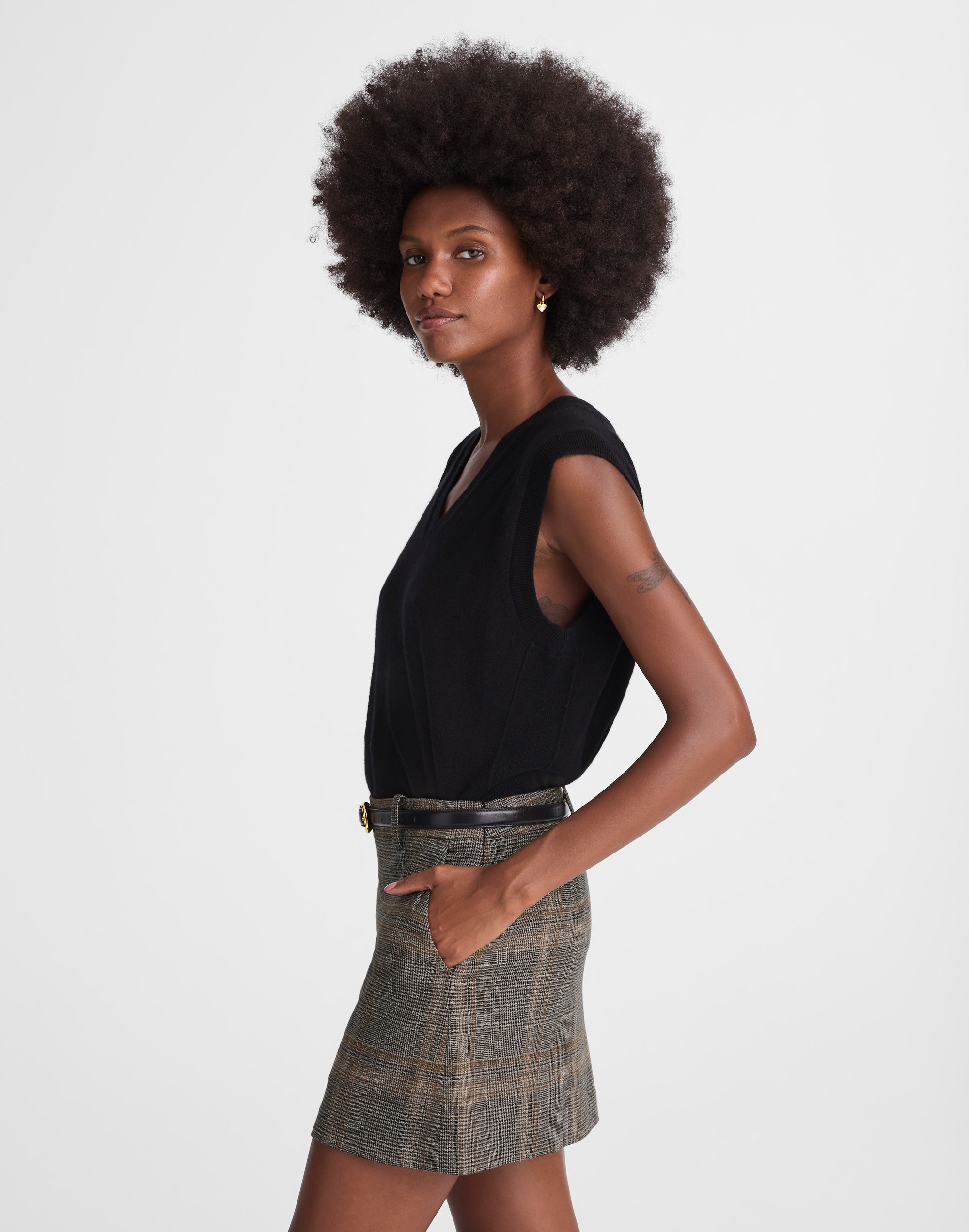 Suiting Mini Skirt in Plaid